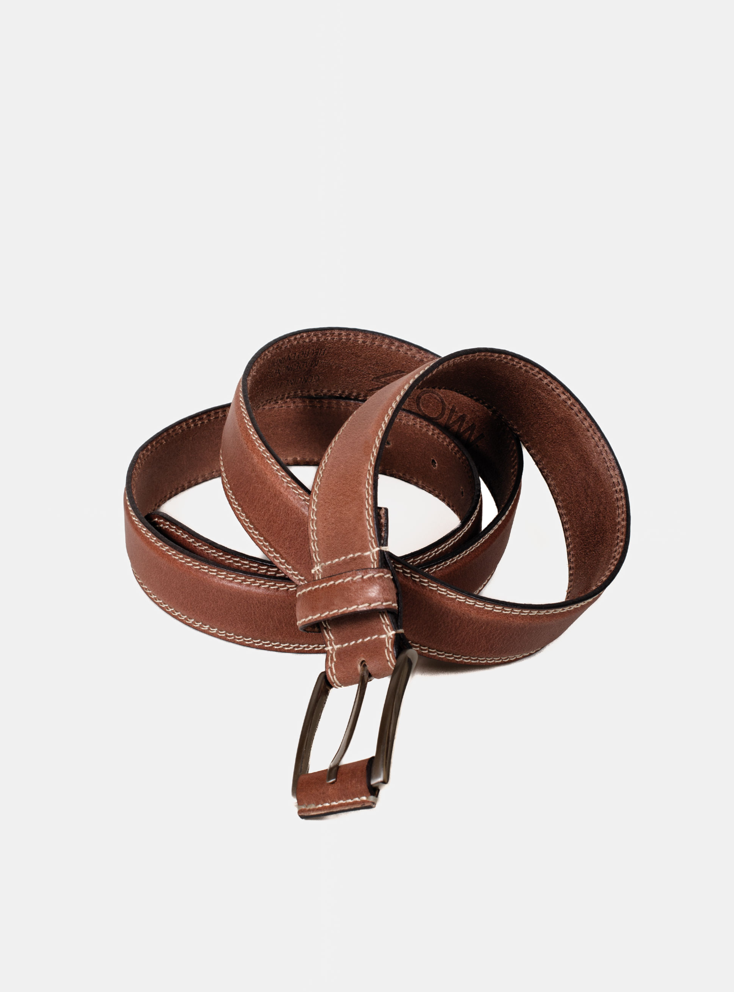 Cinturón Cuero Doble Costura Moss-2