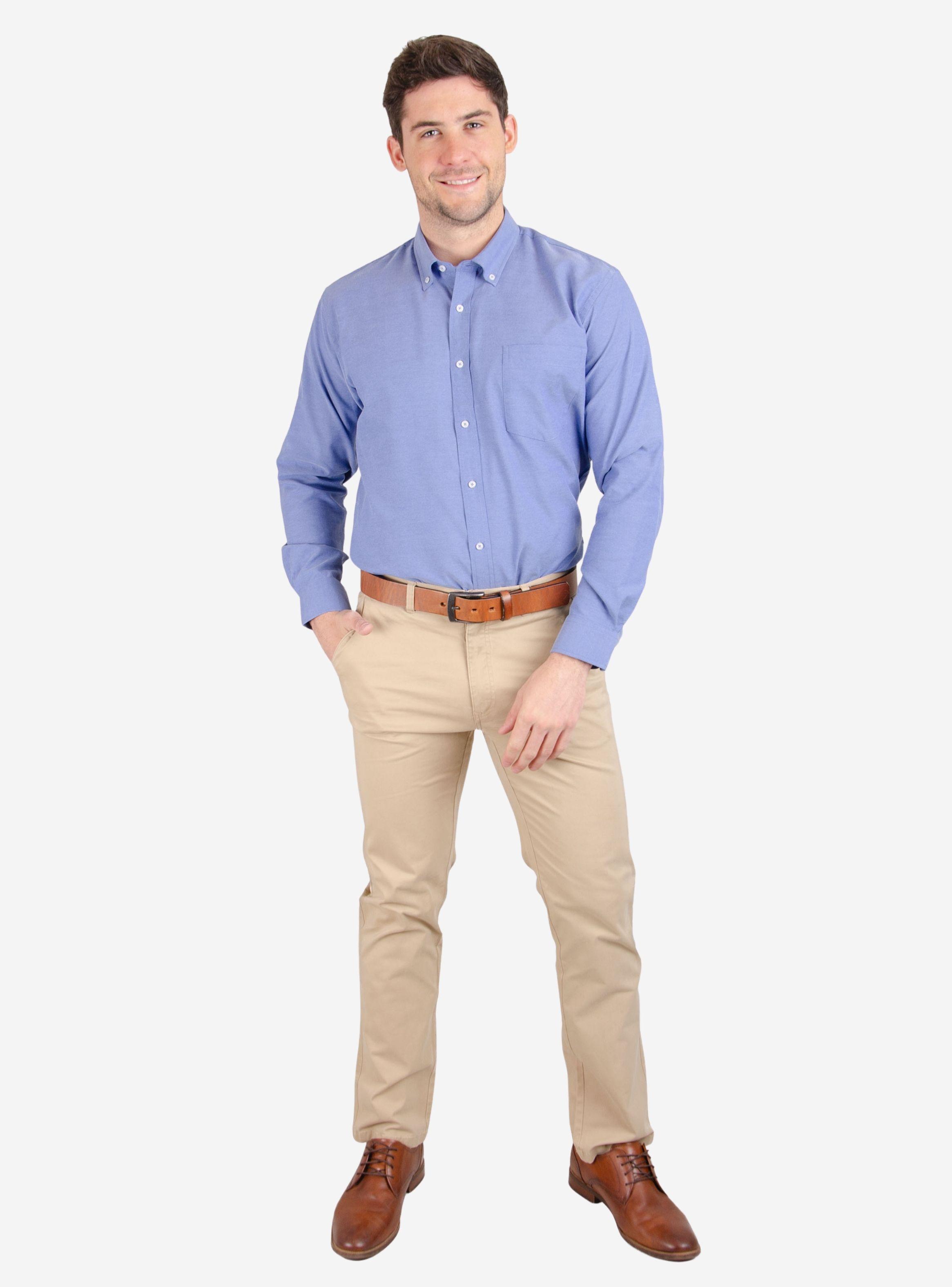 Camisa Oxford Manga Larga Moss-1