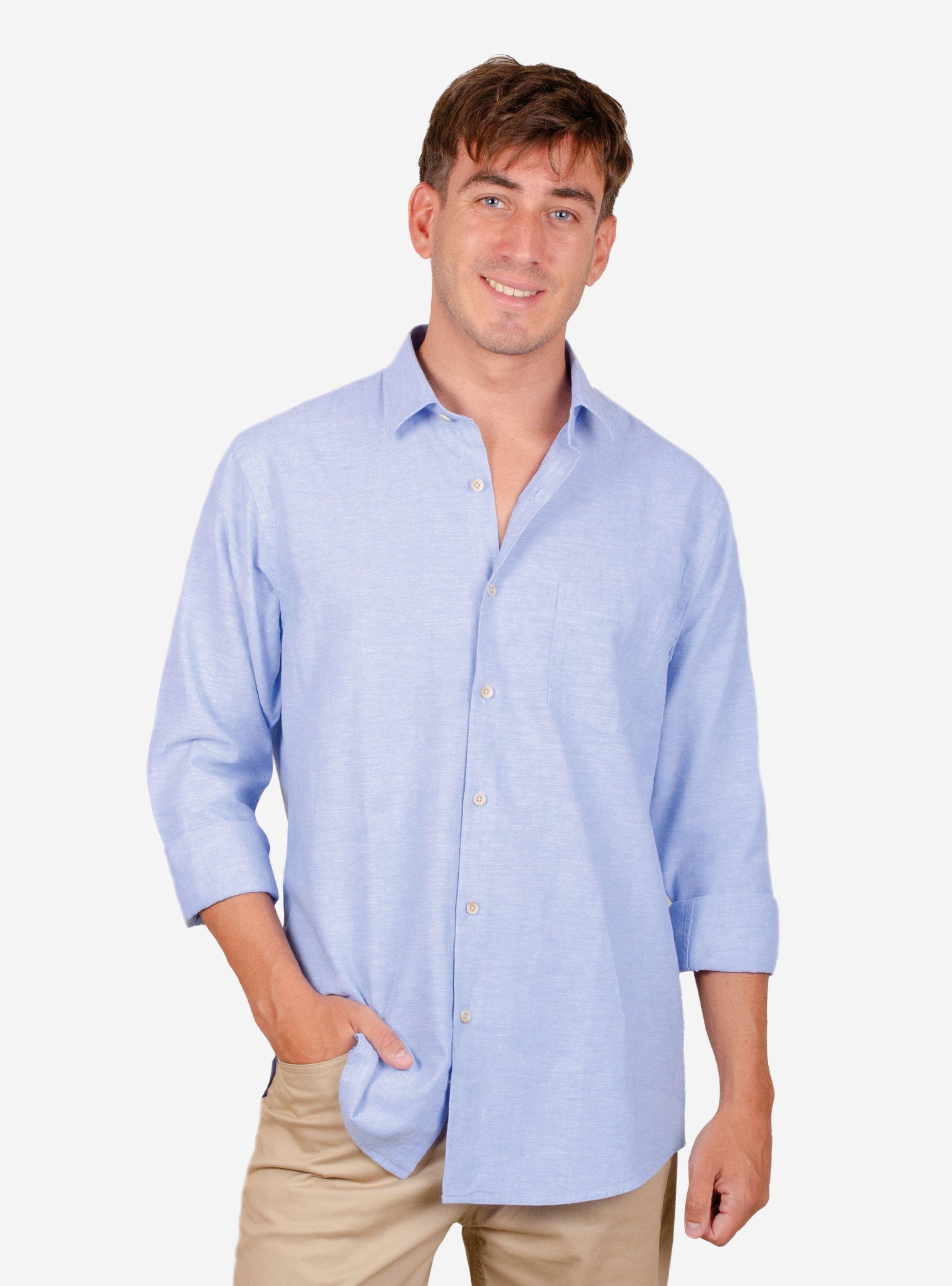 Camisa Lino Manga Larga Moss-1