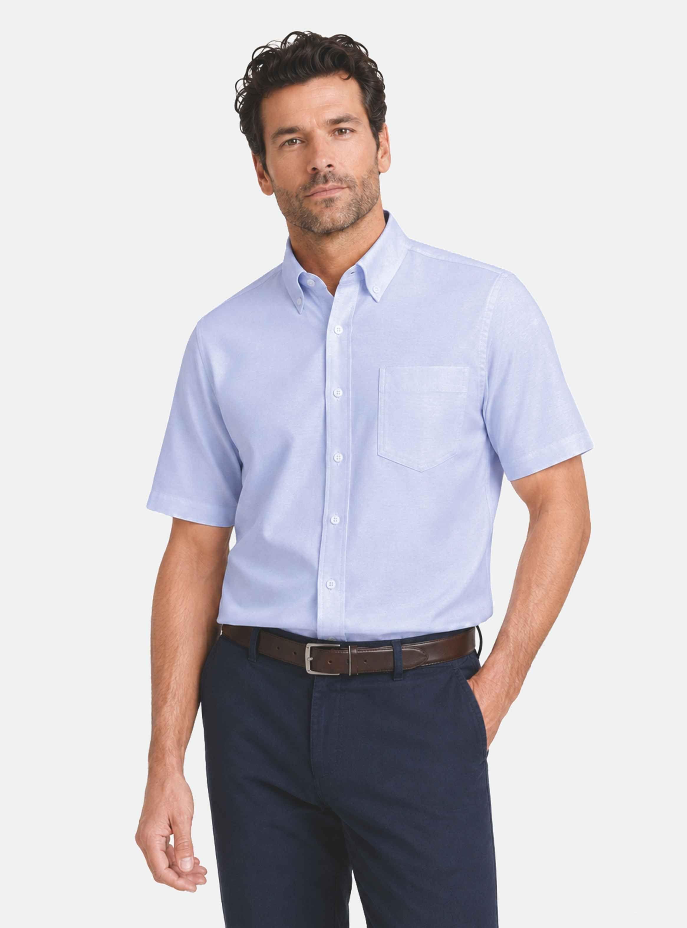 Camisa Oxford Manga Corta Moss-0