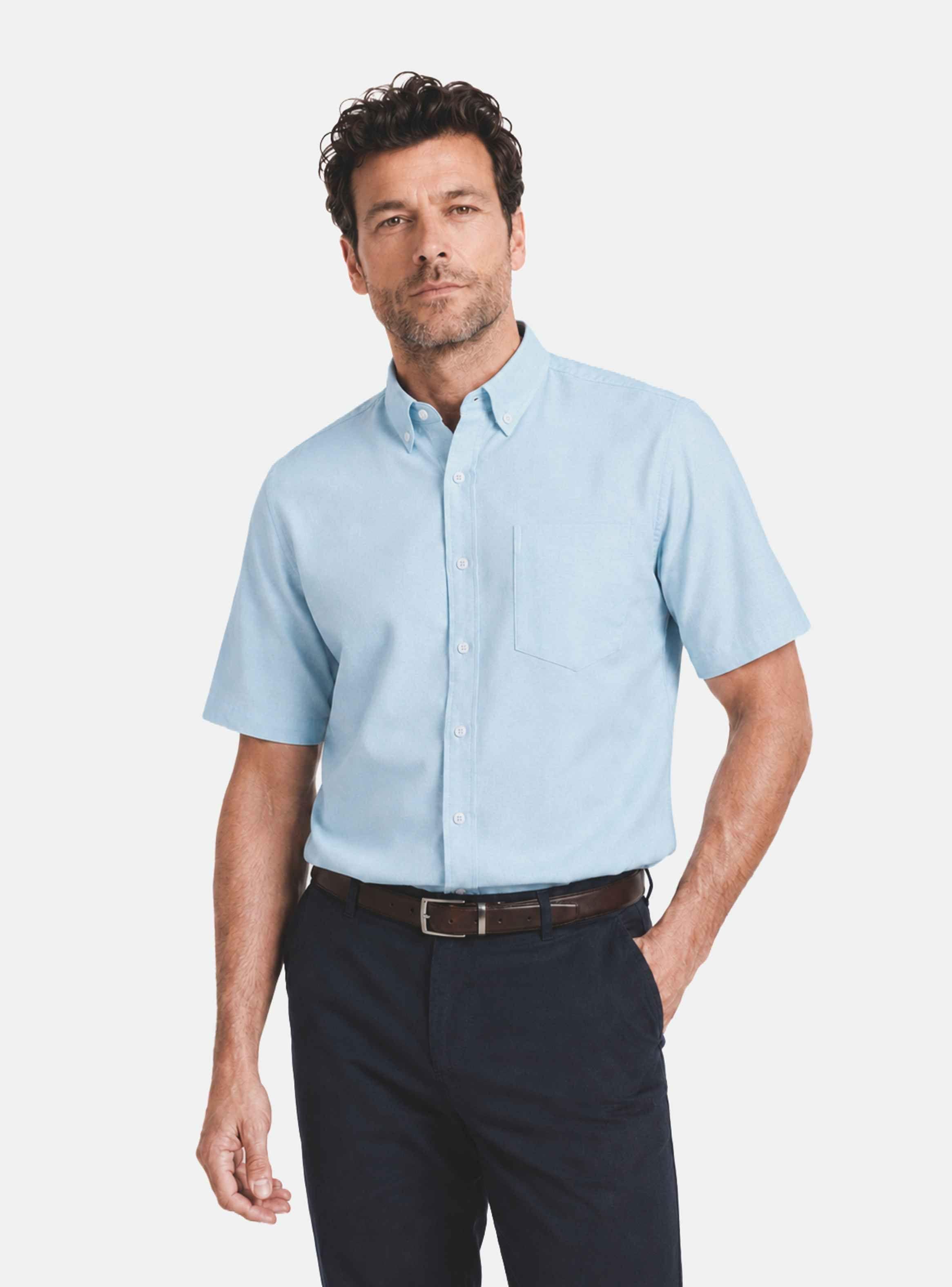Camisa Oxford Manga Corta Moss-0