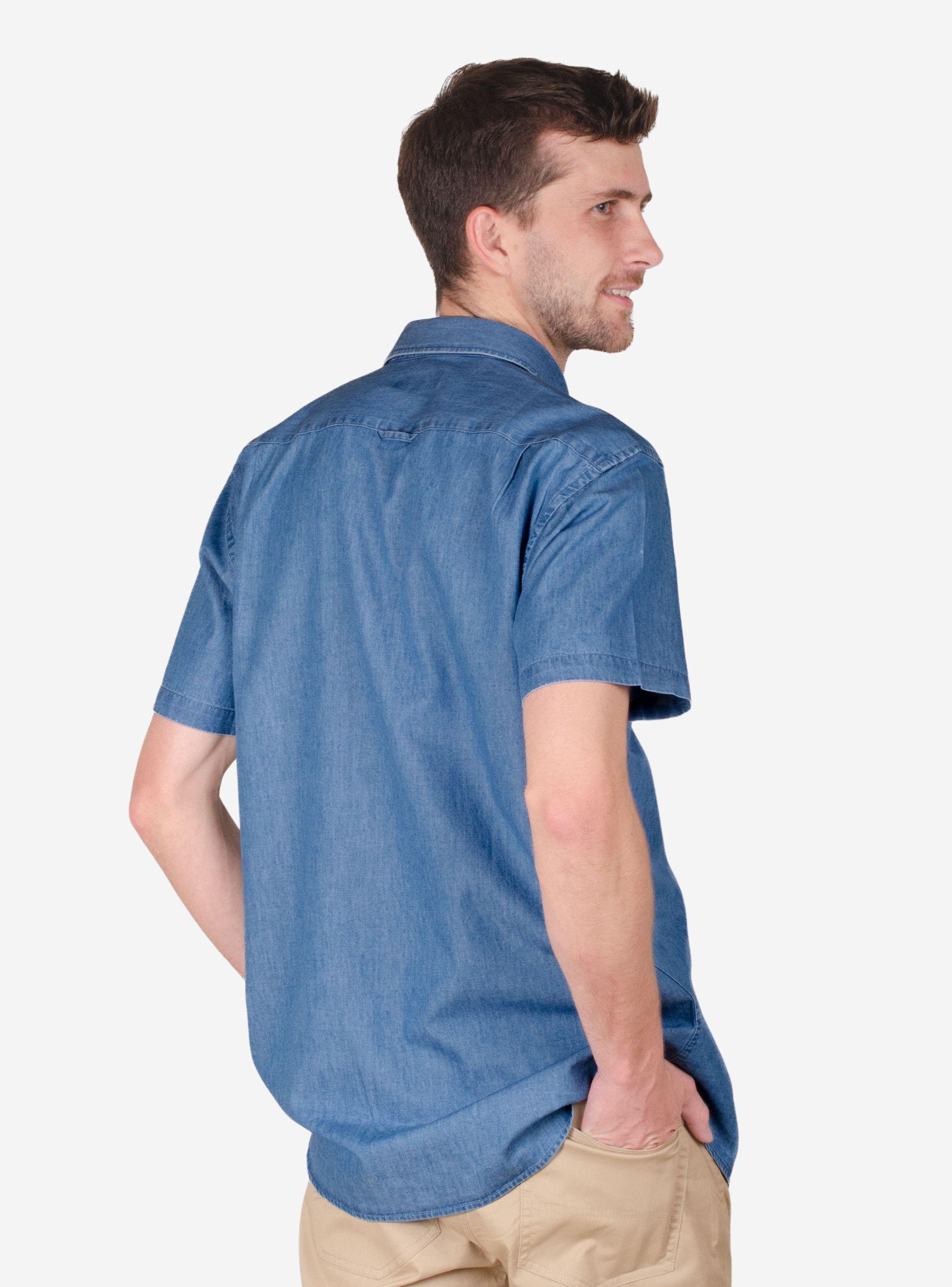 Camisa Denim Manga Corta Moss-3