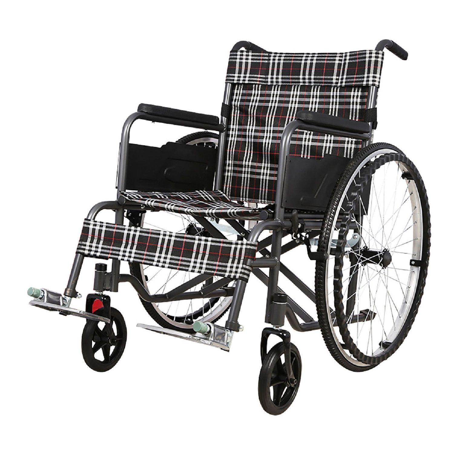 Silla de Ruedas Standard Plegable Gris-0