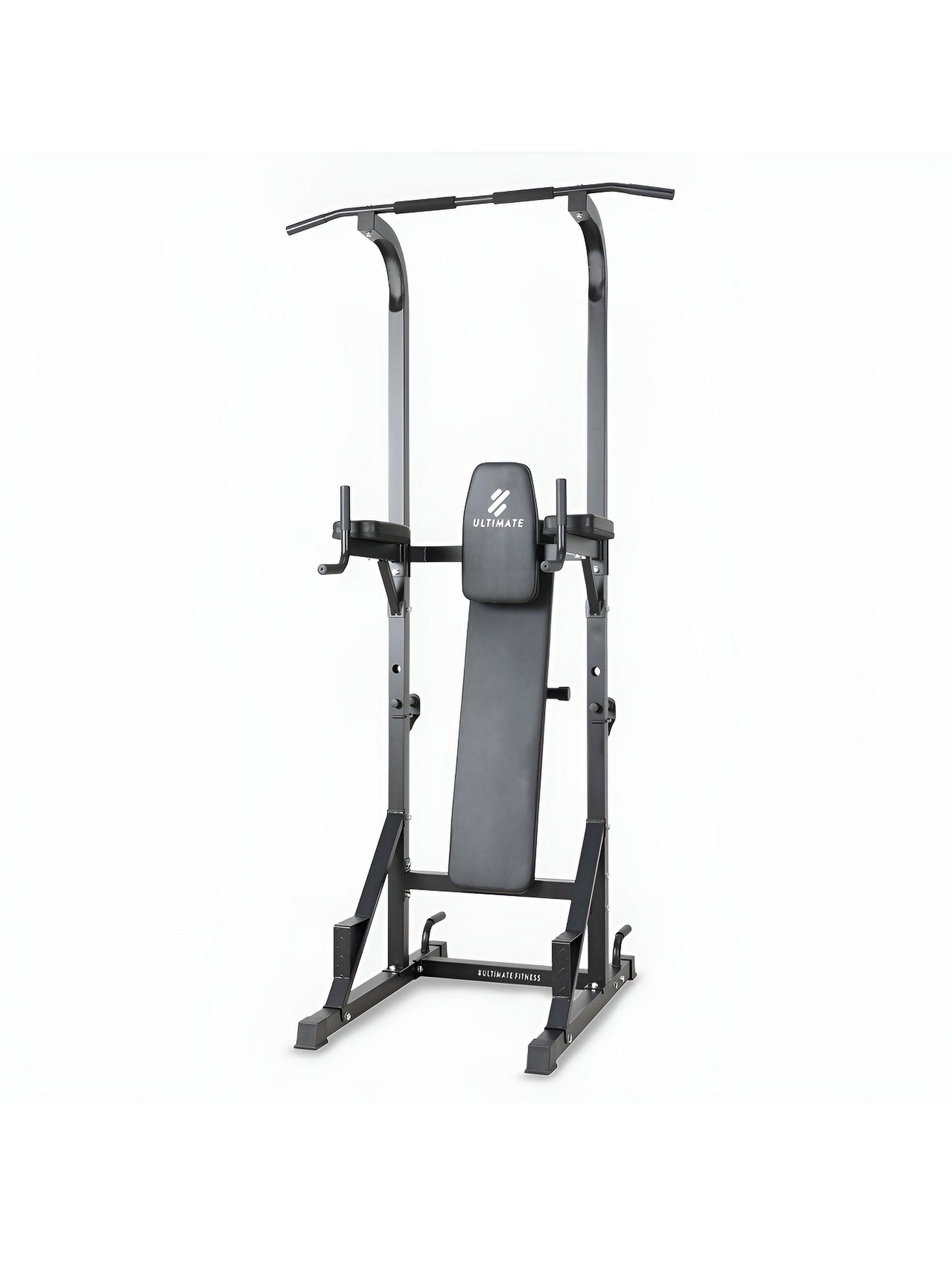 Máquina - Estación Dominadas Paralelas Multifunción Pro con Banca-4