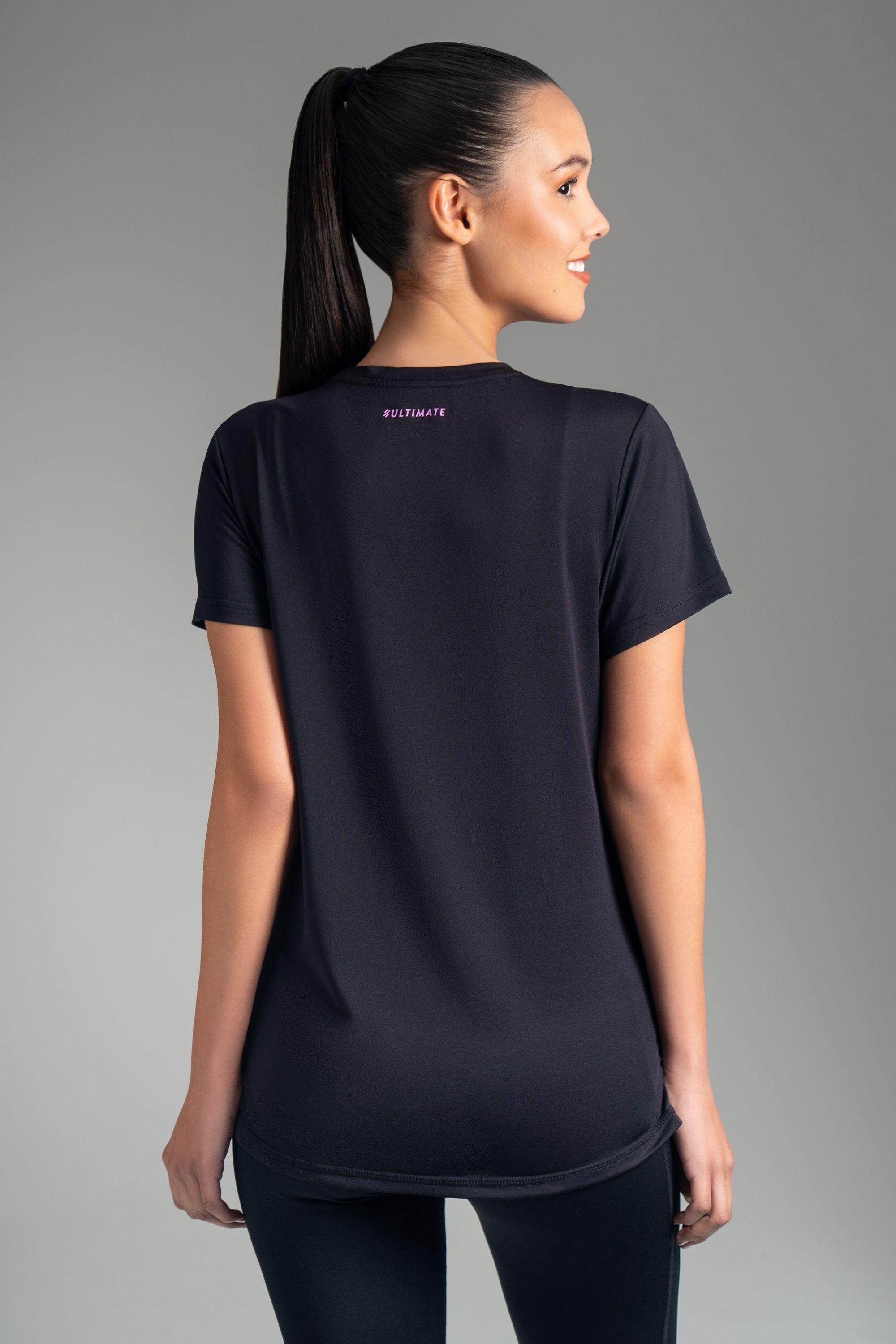 Ultimate Polera MC Sport Mujer Black-1