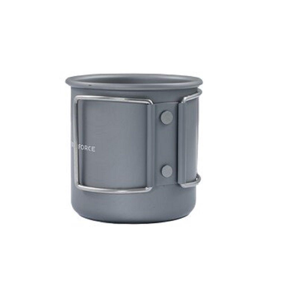 Taza Aluminio Camping 300ml Gris-1