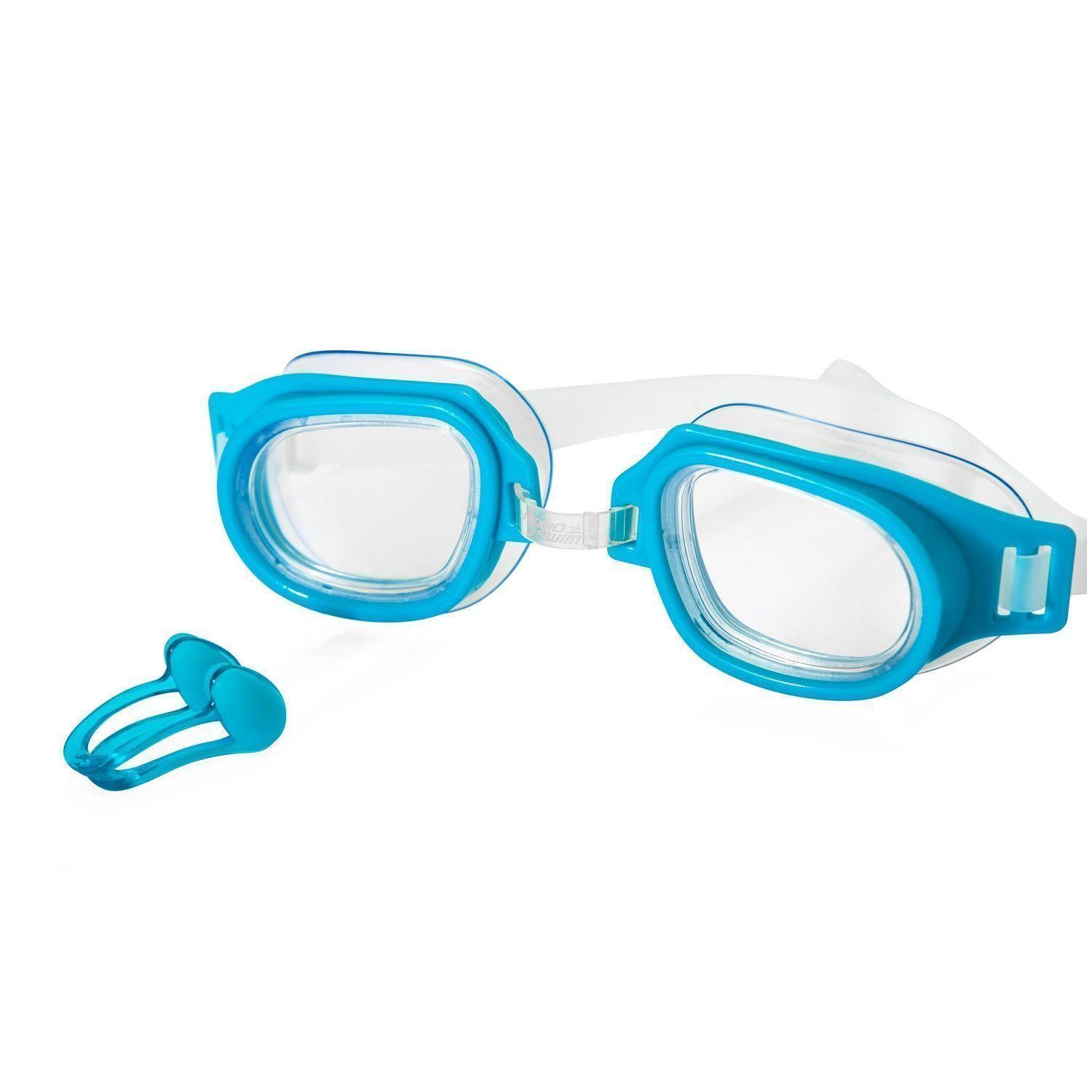 Set Lentes Natación + Tapones de Nariz y Oídos-0