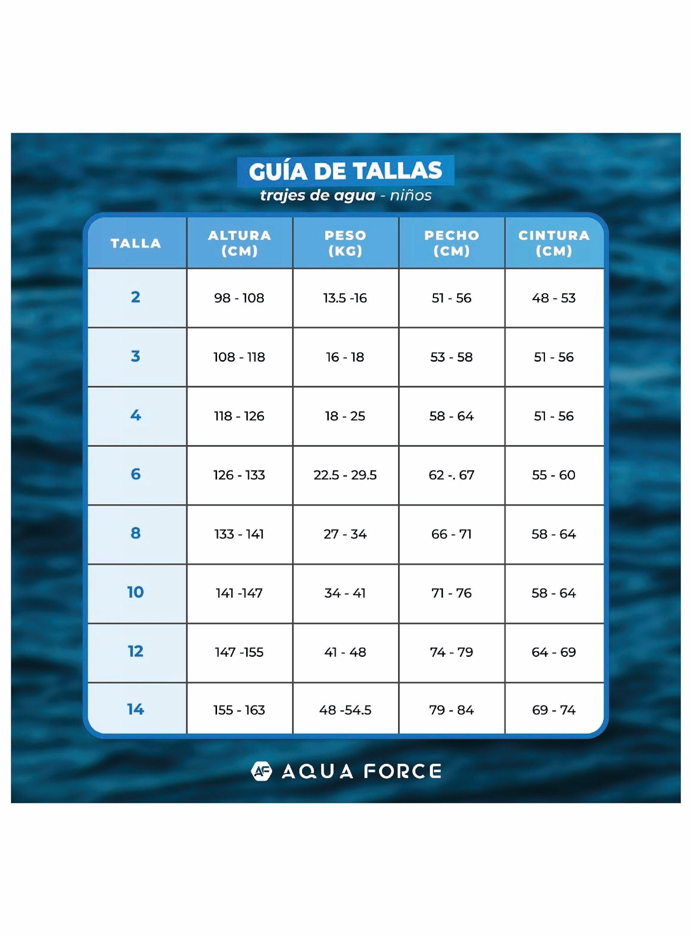 Traje De Agua 2 mm Niño Largo - 10-7