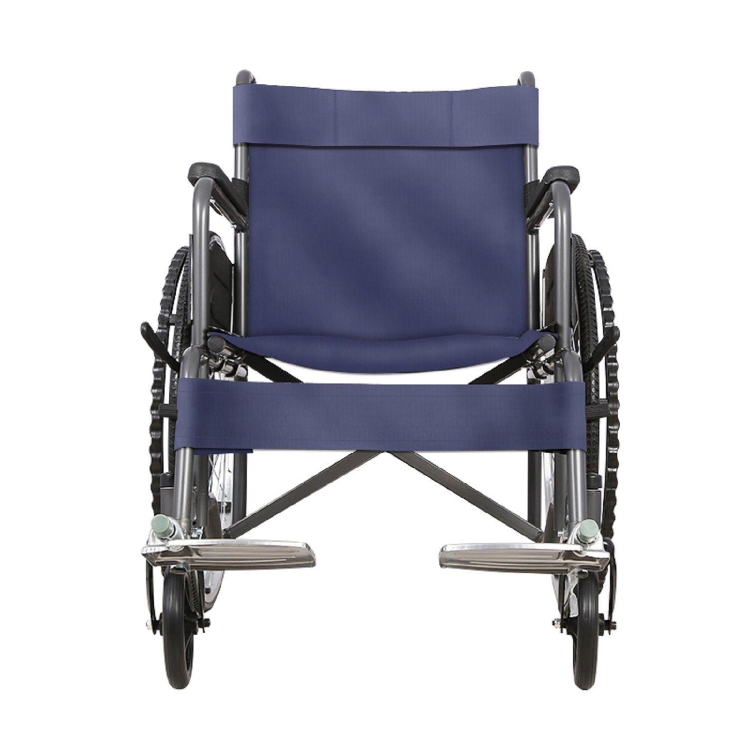 Silla de Ruedas Standard Plegable Azul Óscuro-2