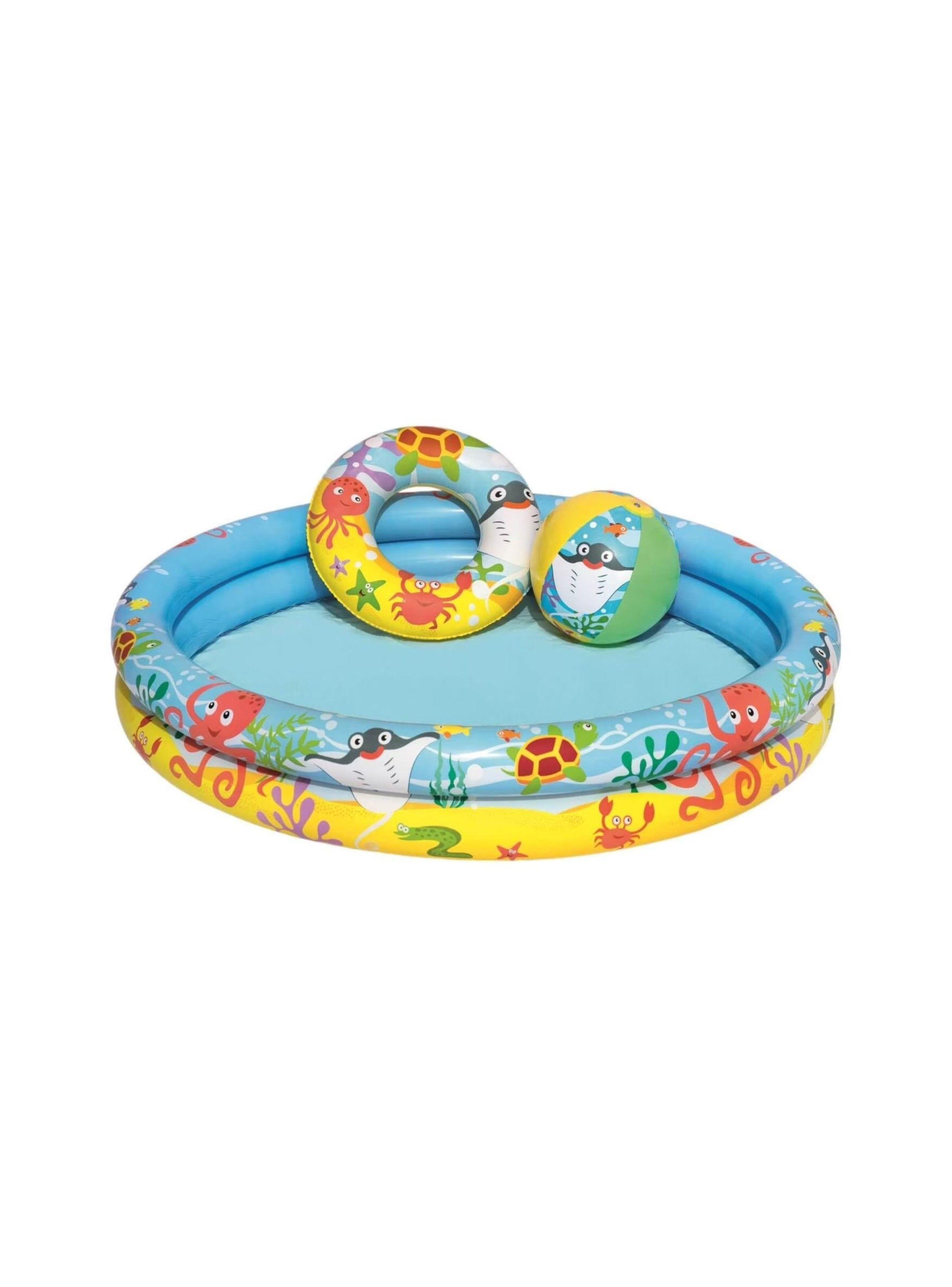 Juego de Piscina Salvavidas y Pelota 122 x 20 cm-0
