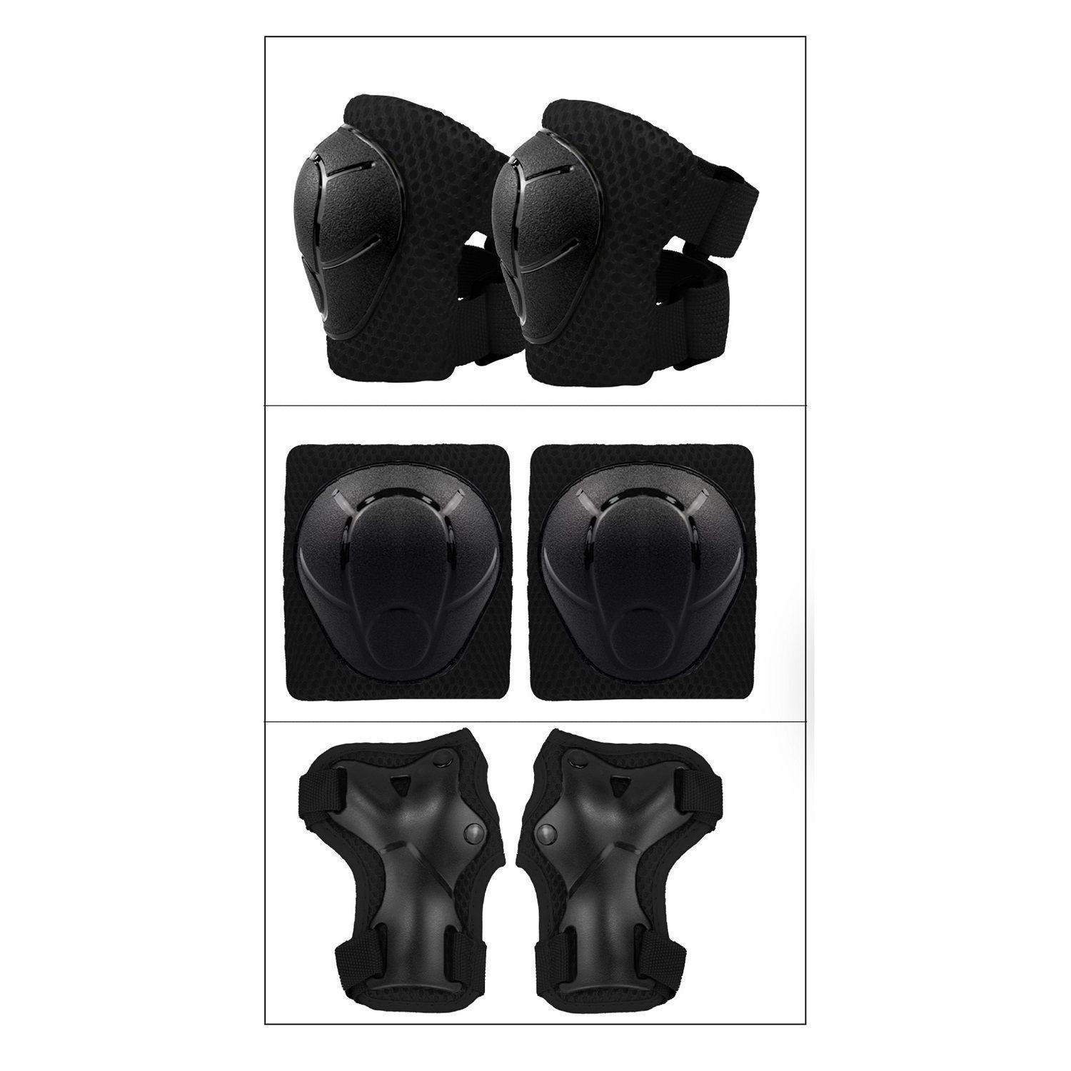 Pack Rodilleras Coderas y Muñequeras - Negro-0