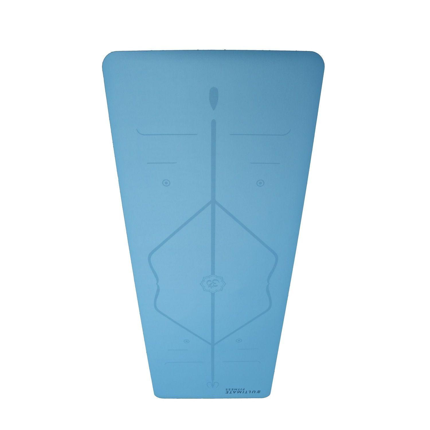 Mat de Yoga Premium PU Natural Rubber 5 mm Celeste-1