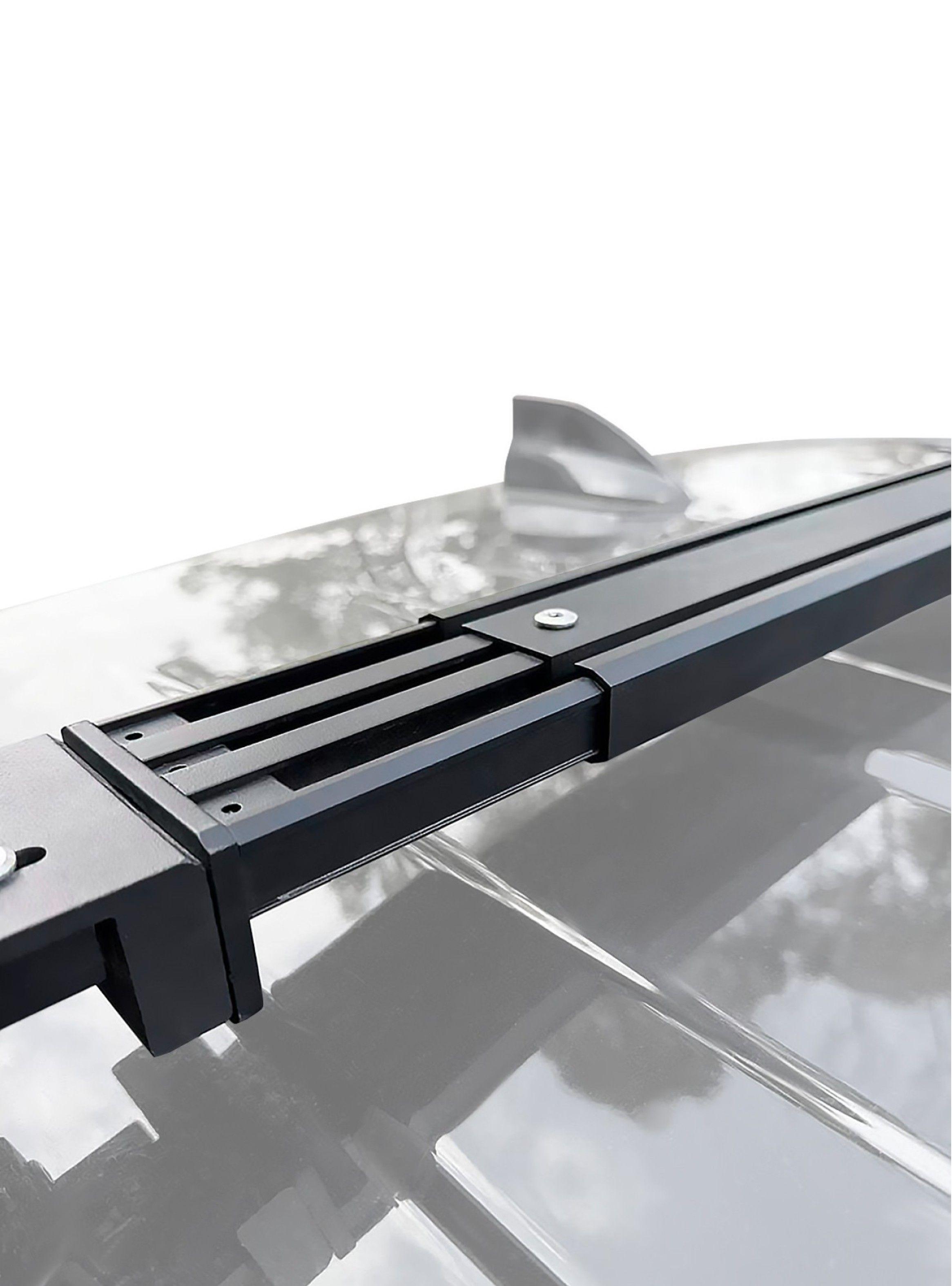 Barras de Techo Transversales Premium Black Ajustables 160cm 100kg Railing Elevado-1