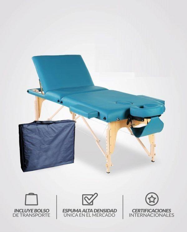 Camilla Plegable M1 Premium Reiki Verde Azulado-1