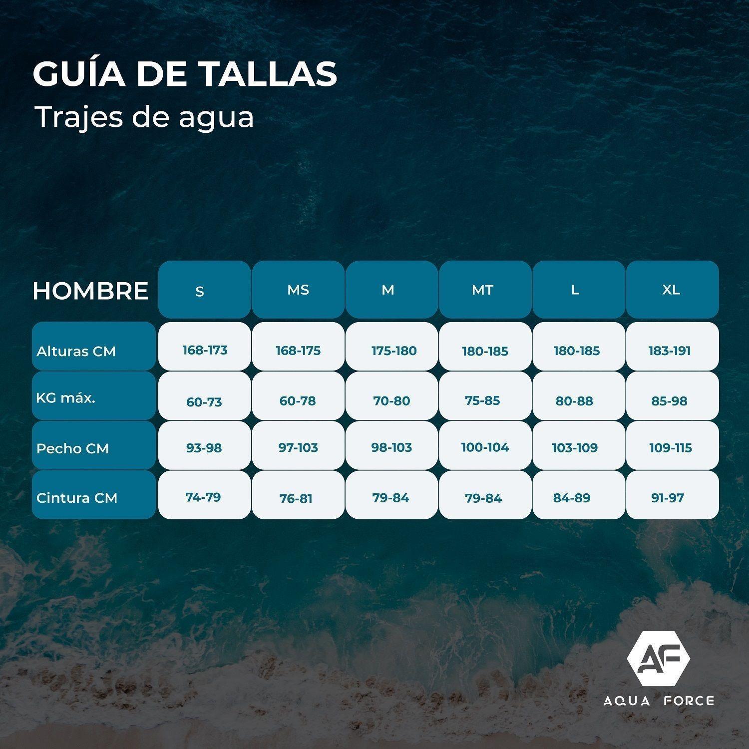 Traje de Agua 4 mm Neopreno – Hombre M-7