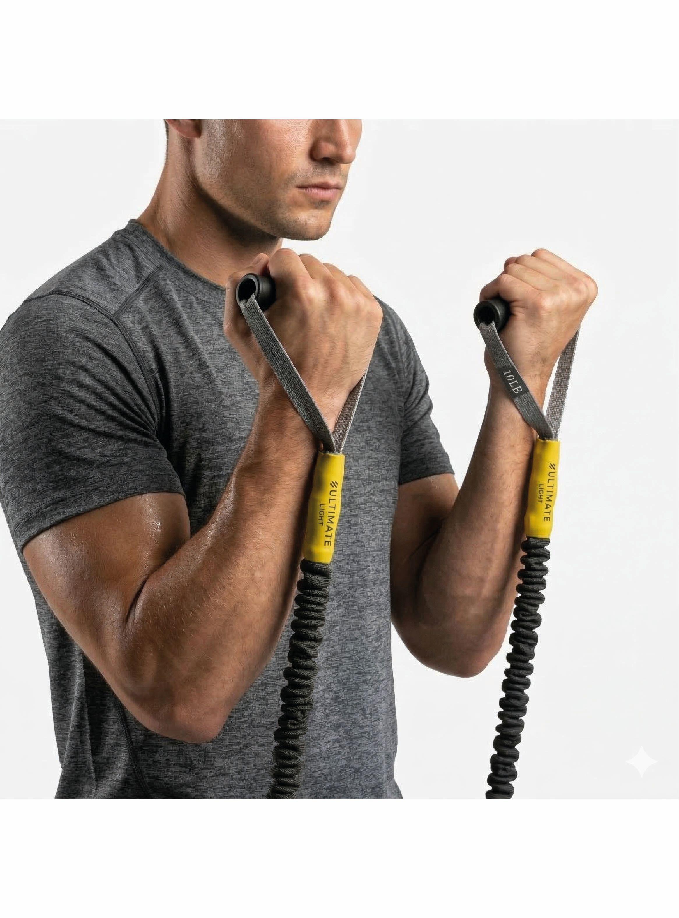 Banda de Resistencia Elástica Elite con cubierta y agarres – Light 10LB-2