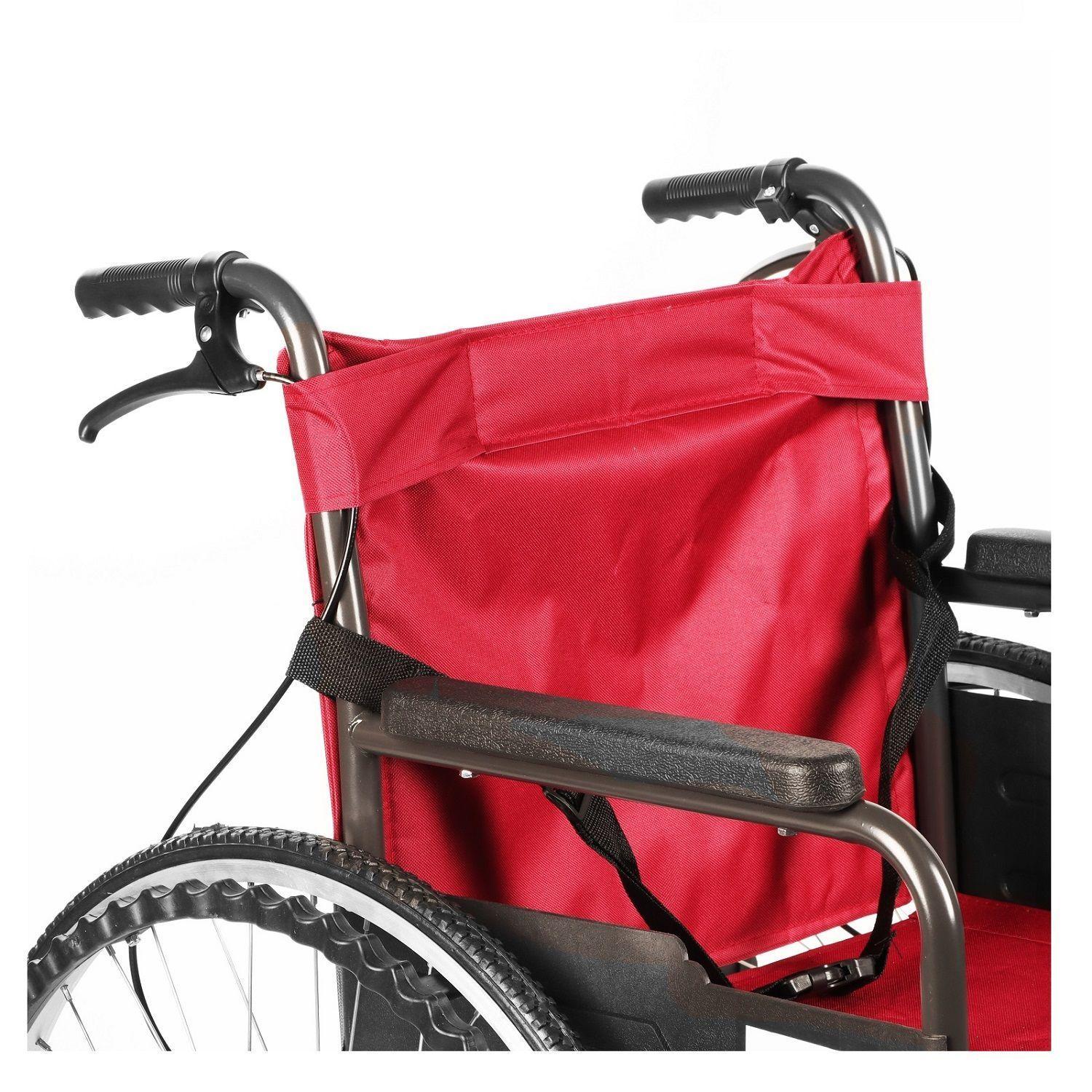 Silla de Ruedas Standard Plegable Rojo-5