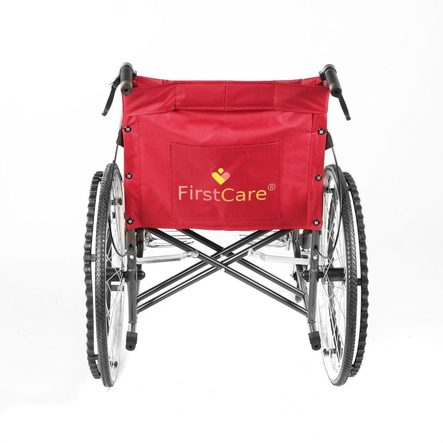 Silla de Ruedas Standard Plegable Rojo-2