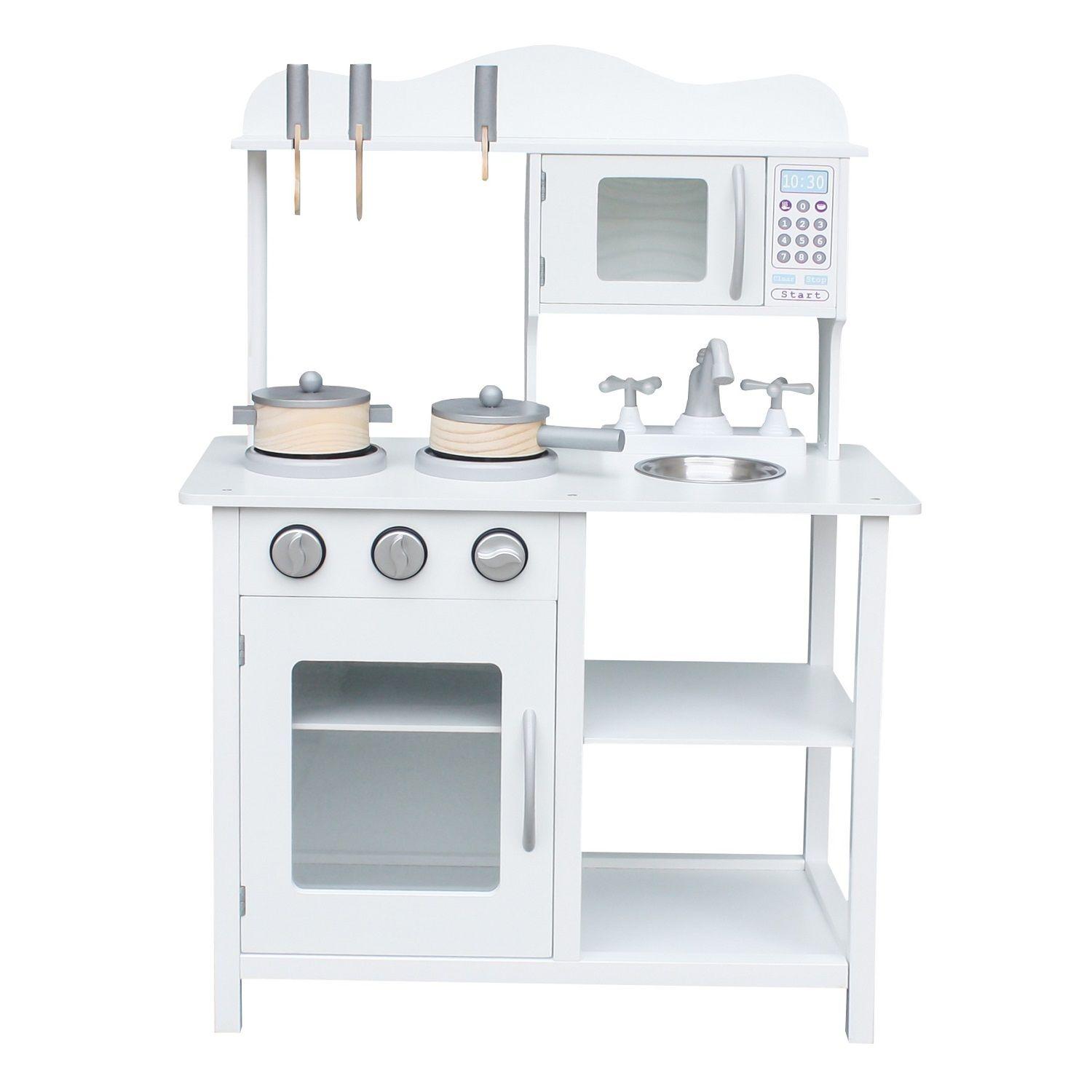 Cocina De Madera Blanca-0