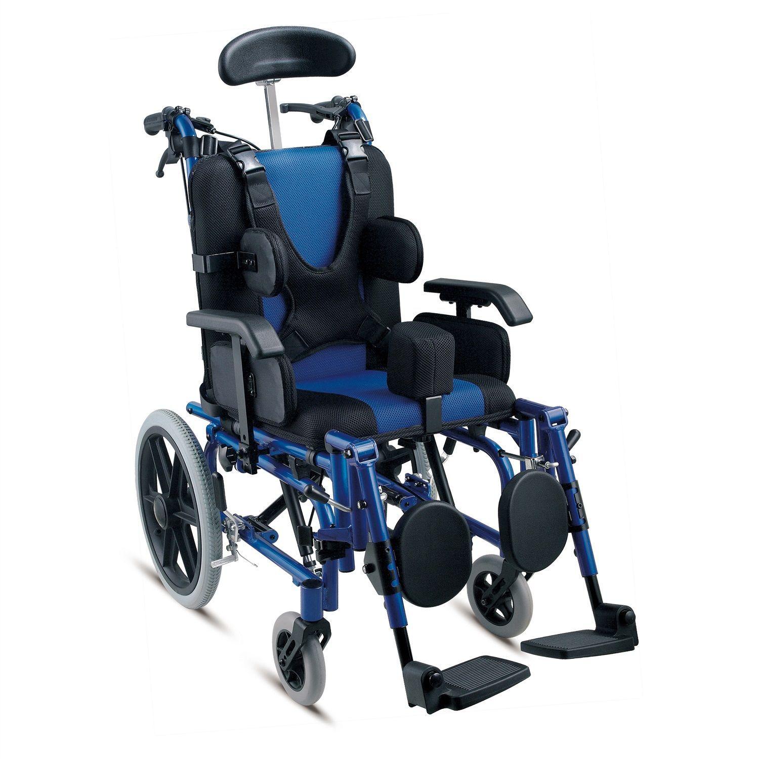 Silla de Ruedas Reclinable Niño Azul Pro-0