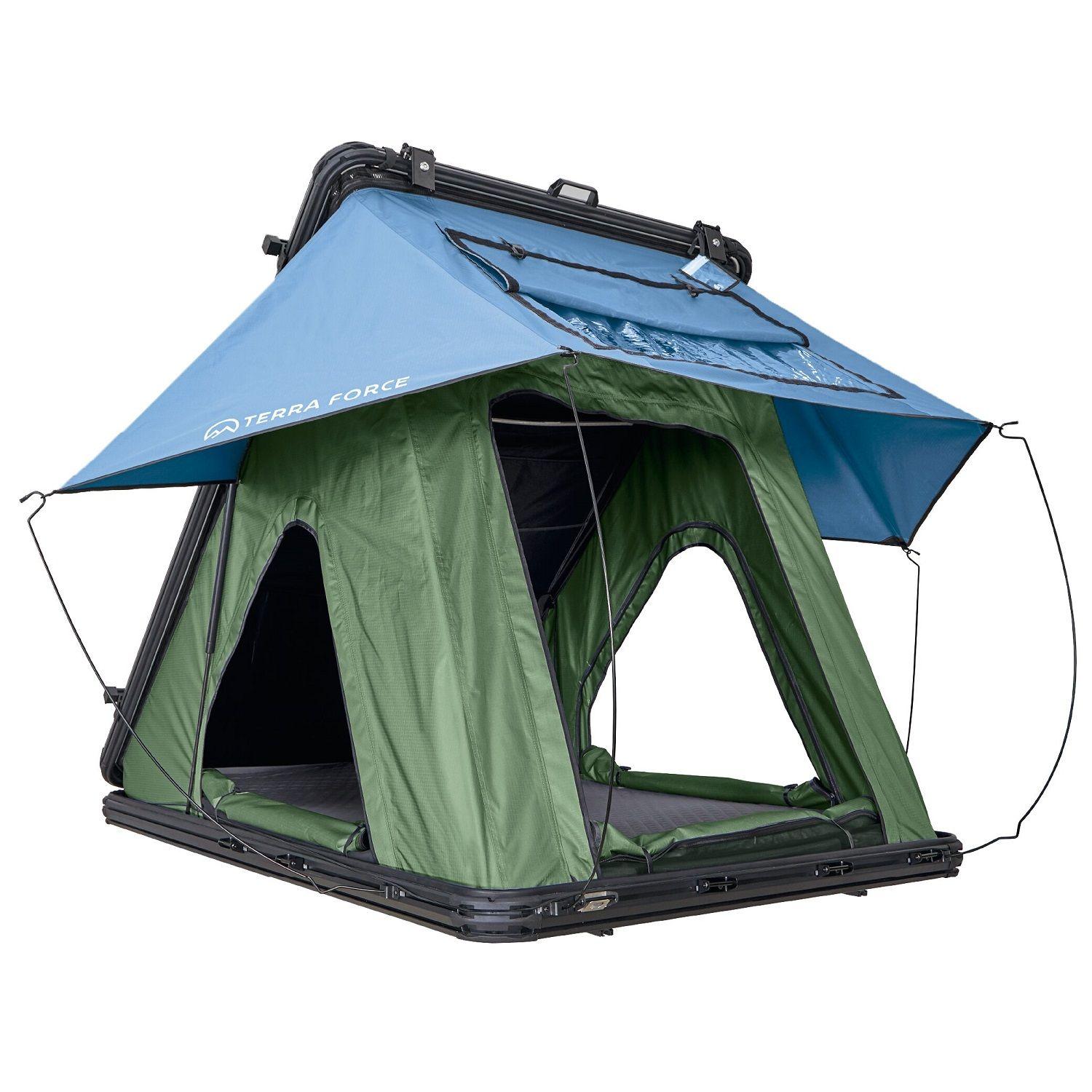 Carpa De Techo Elqui 2 Personas Base Verde Cubierta Azul-0