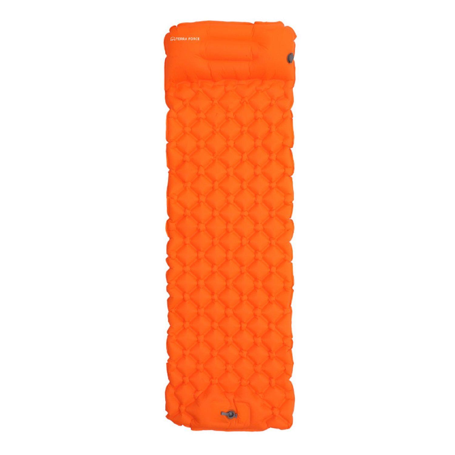 Mat Camping Con Inflador Integrado Naranjo-0