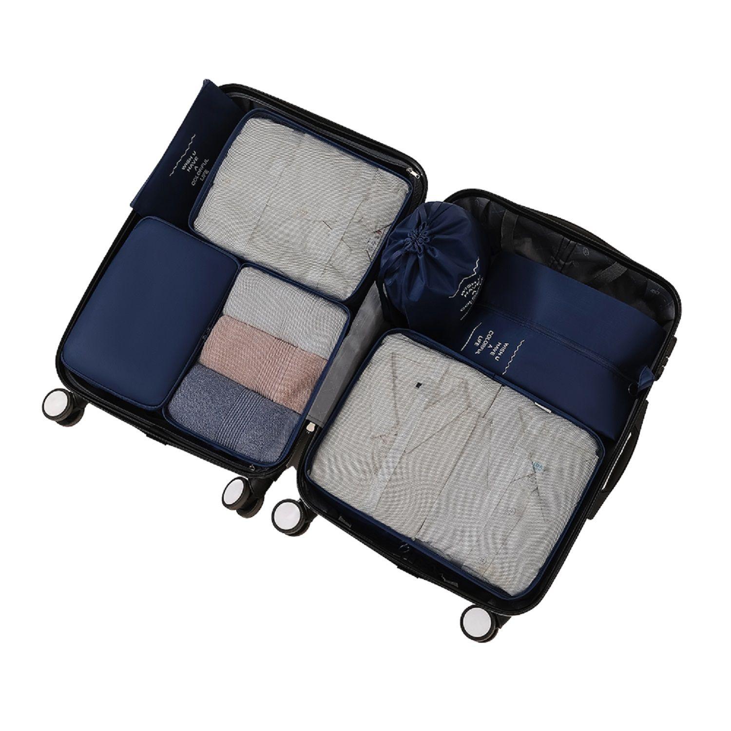 Set de bolsas organizador de viajes - Packing cubes Azul-0