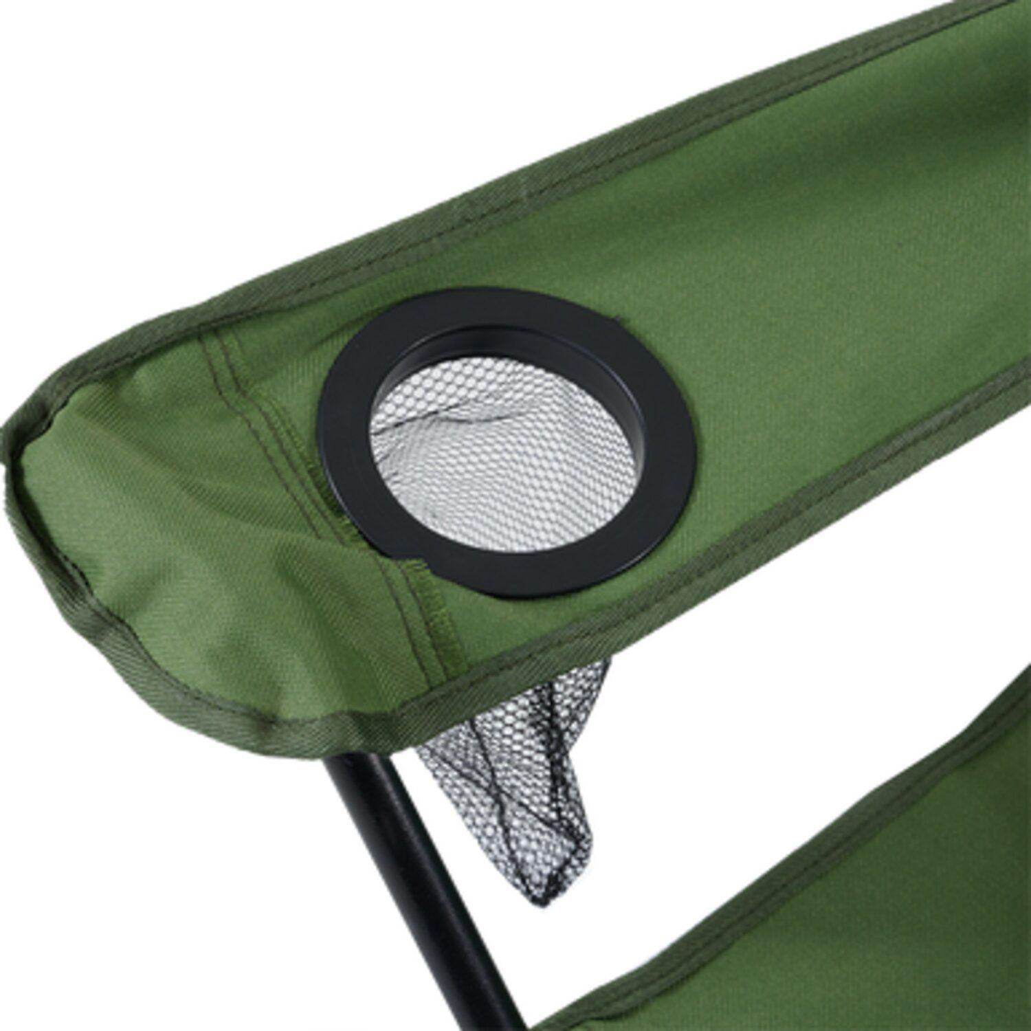 Silla Plegable Camping Con Apoya Brazos Verde-3