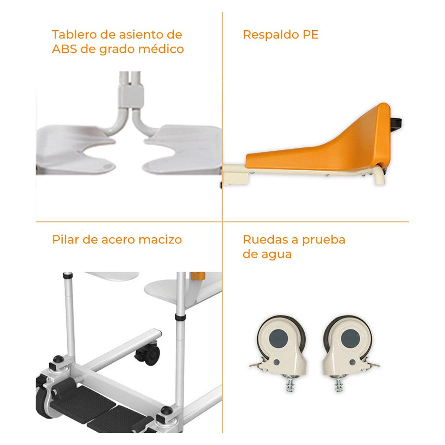 Silla de Baño y Traslado Multifunción-2