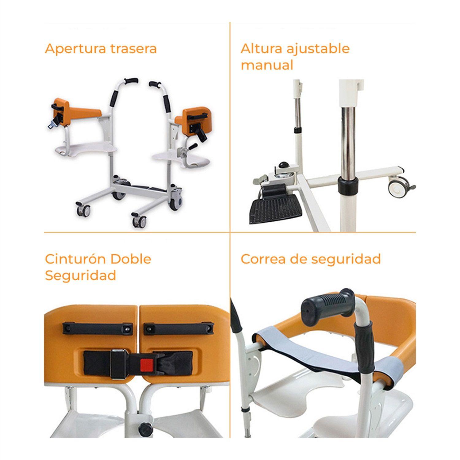 Silla de Baño y Traslado Multifunción-4