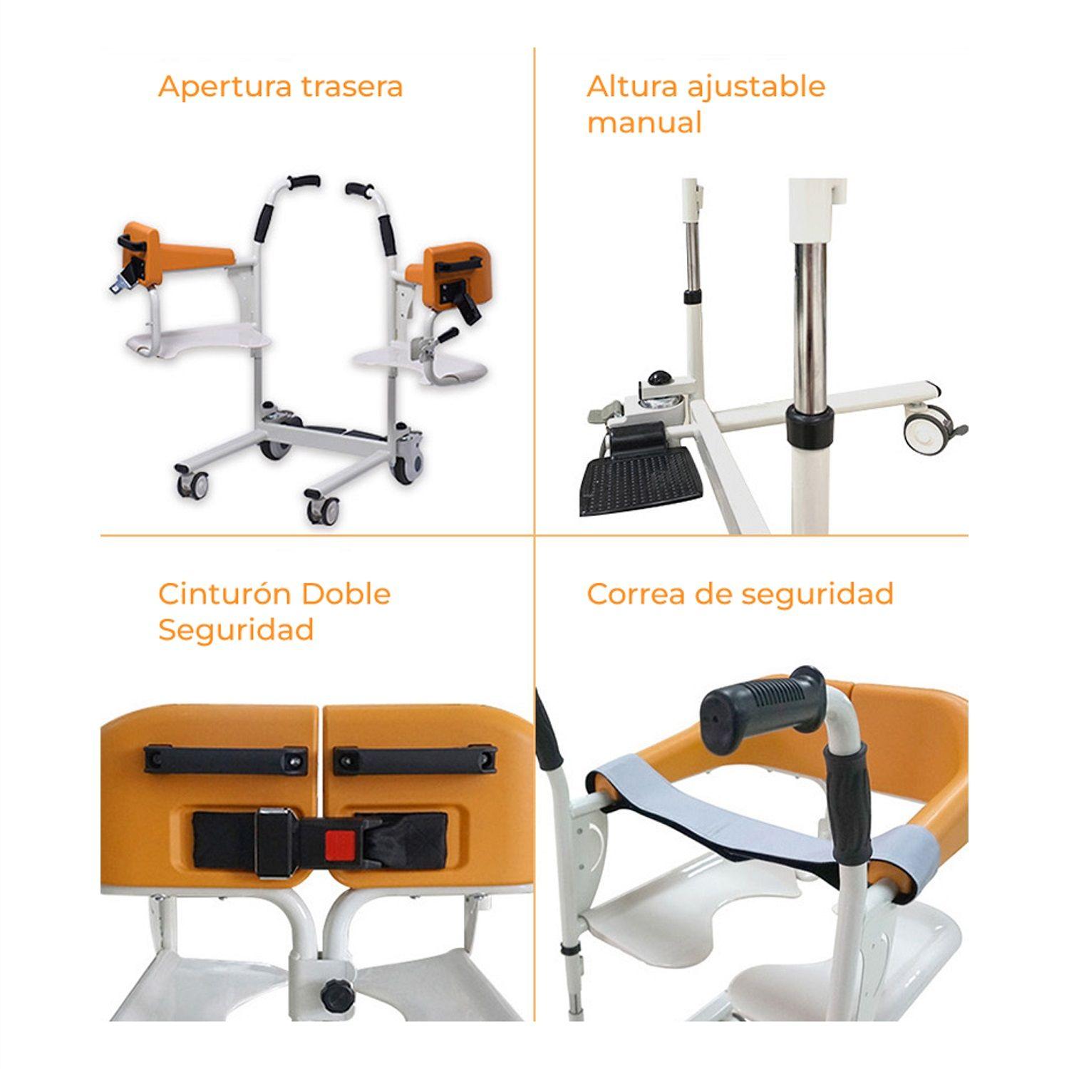 Silla de Baño y Traslado Multifunción-3