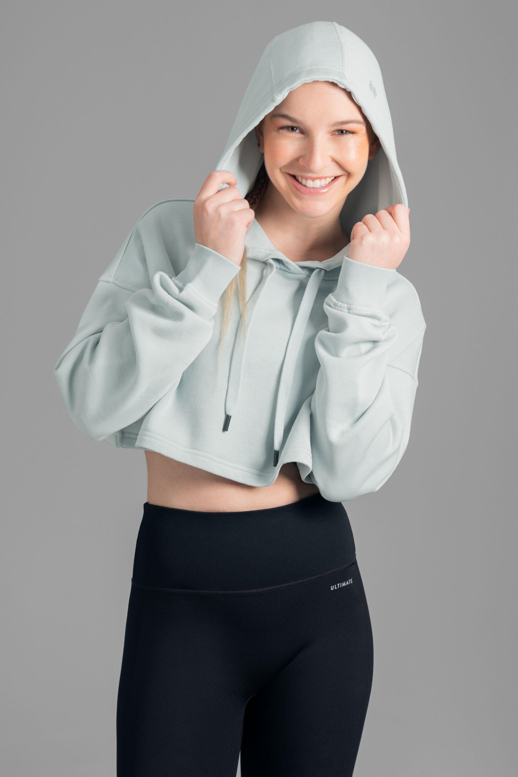 Ultimate Hoodie Crop Mujer Mint-0