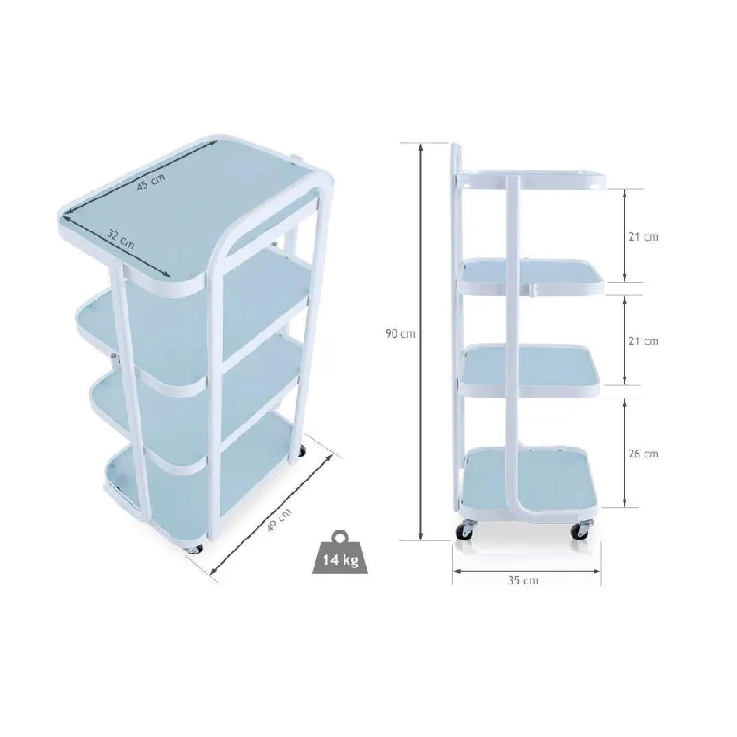 Carro Organizador Multiuso 4 Niveles Vidrio-2