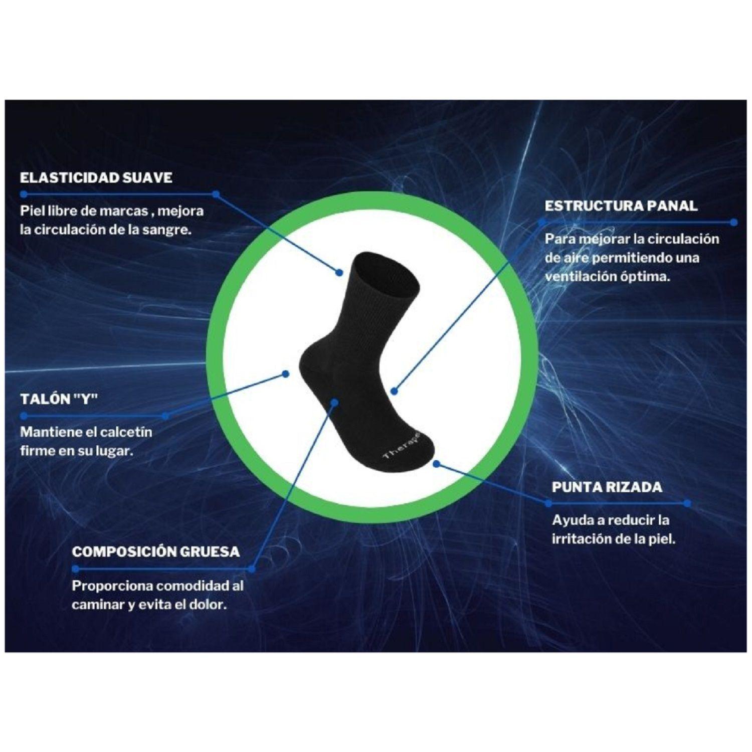 Calcetín Diabético Premium a Base de Plata – Negro-2