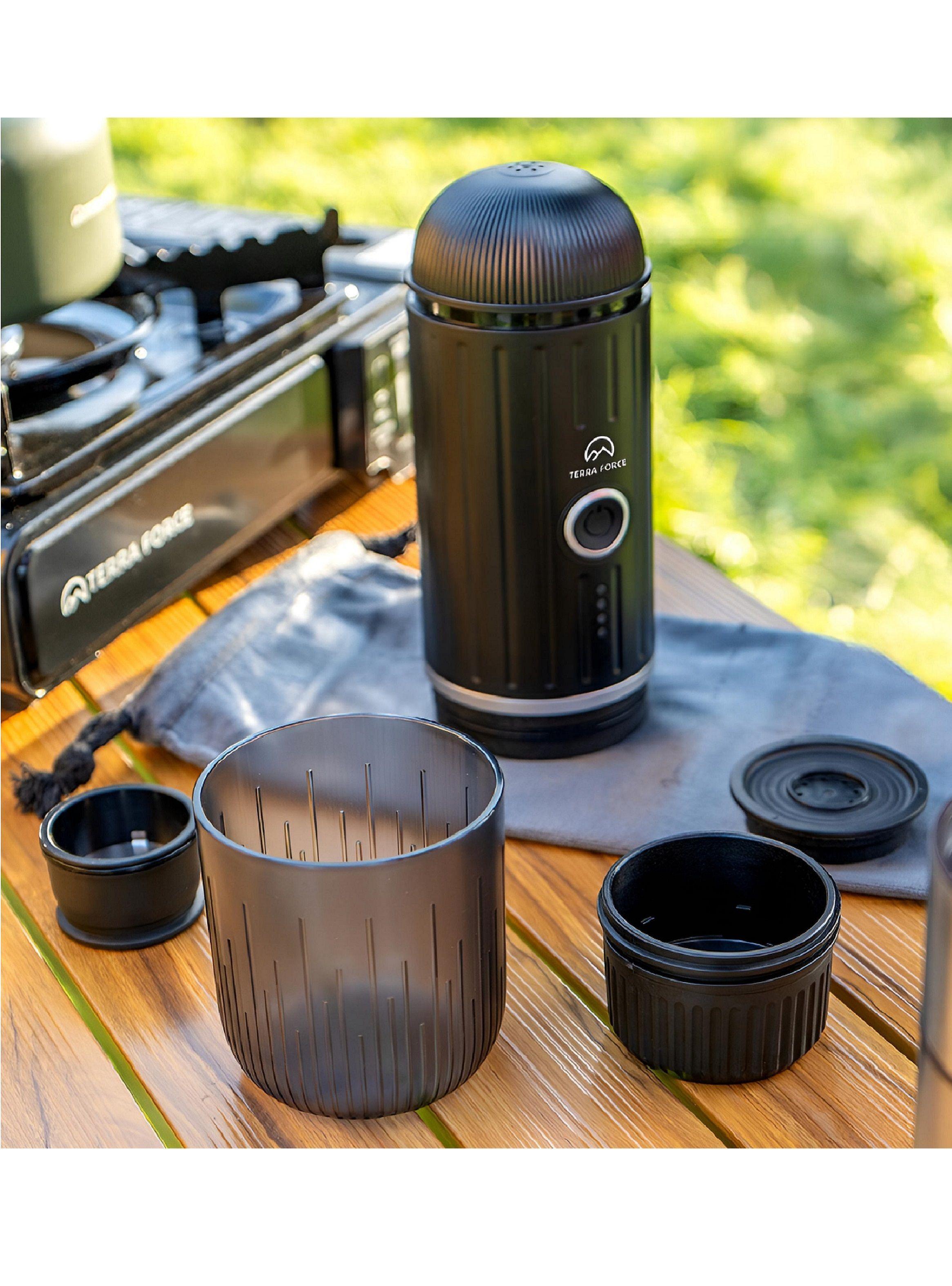 Cafetera grano molido y hervidor portátil con batería-5