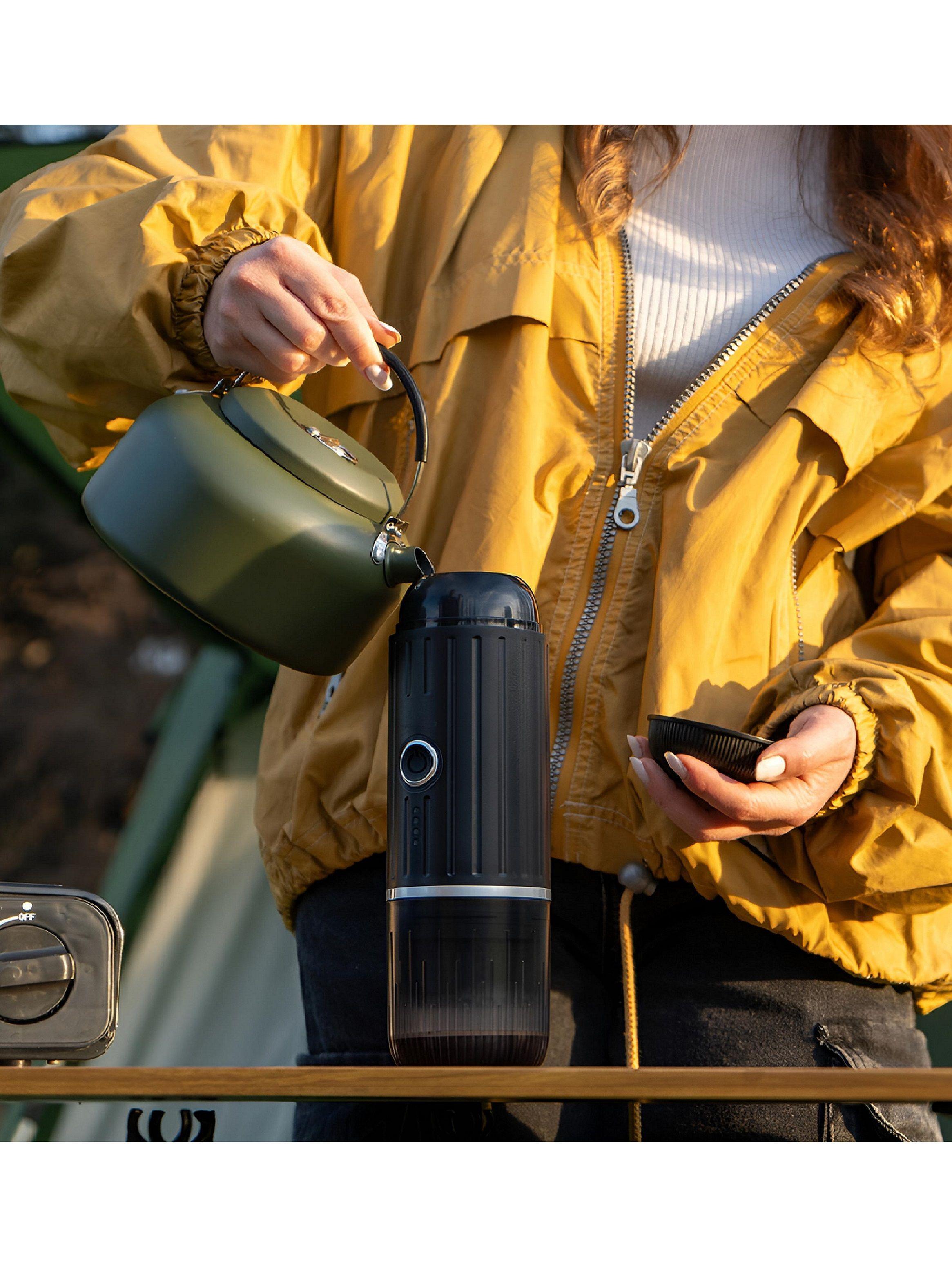 Cafetera grano molido y hervidor portátil con batería-6