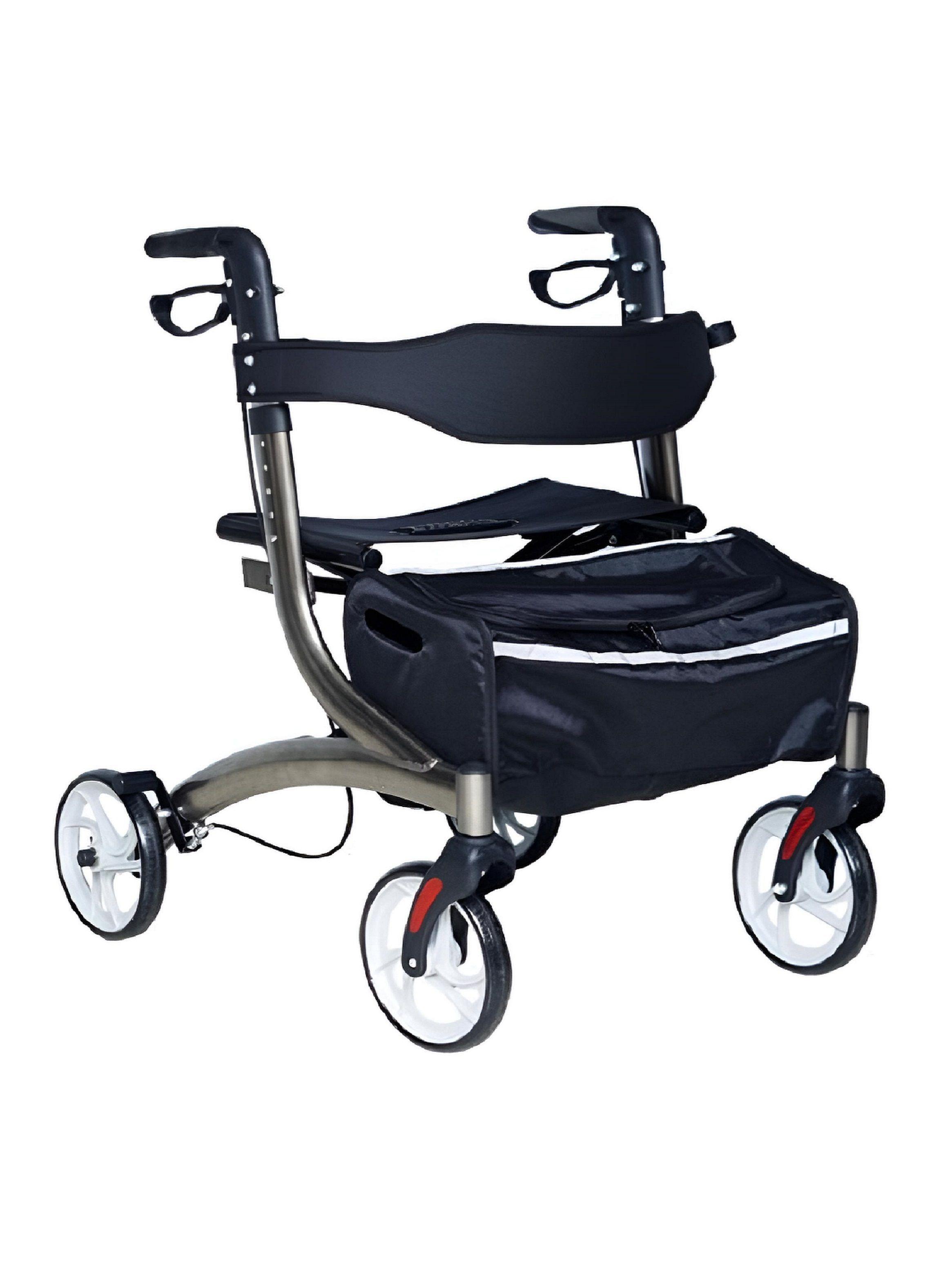 Andador 4 Ruedas Canasto y Asiento Premium-0