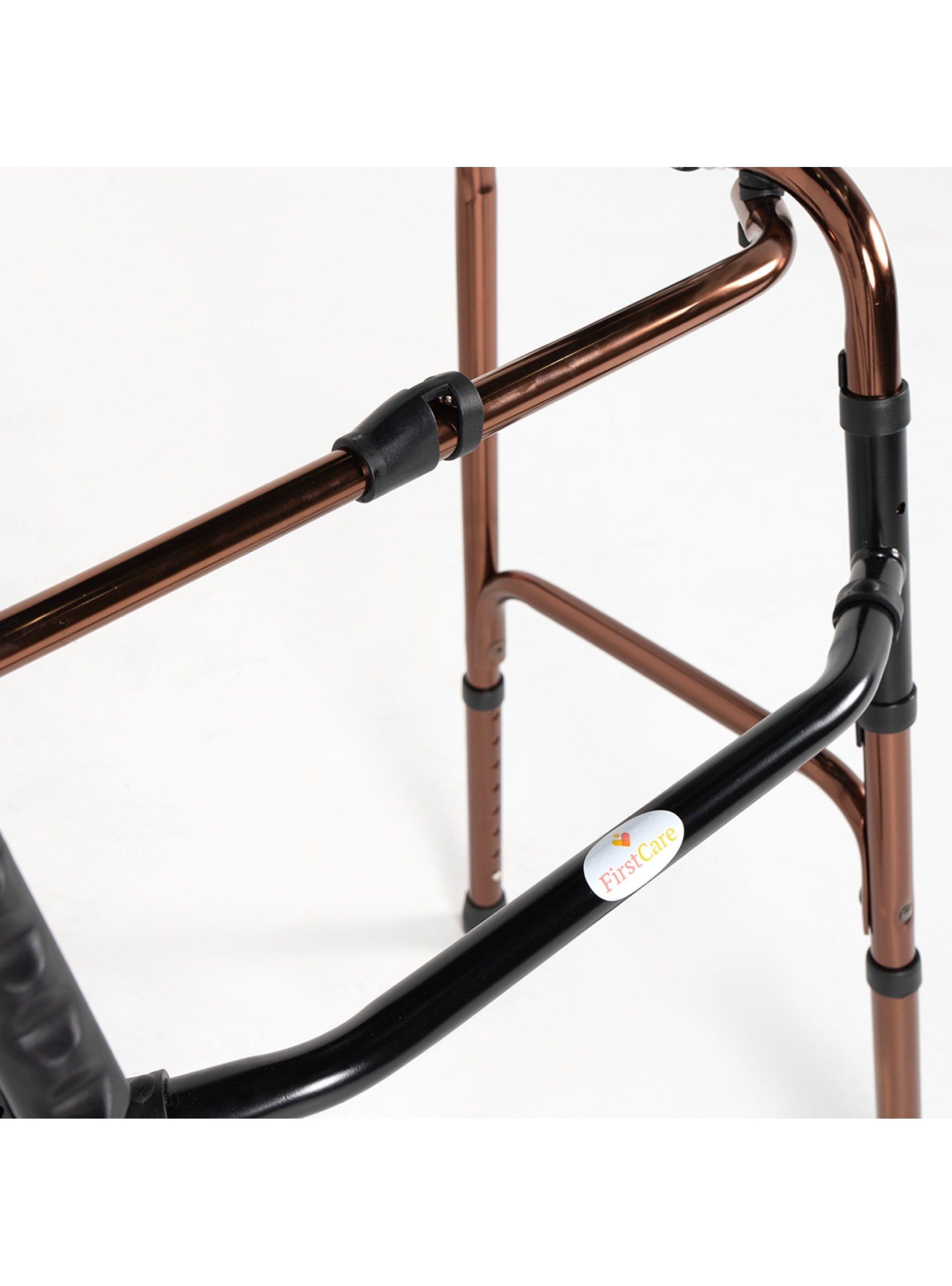 Andador Aluminio Plegable con Apoya Brazos y ruedas-3