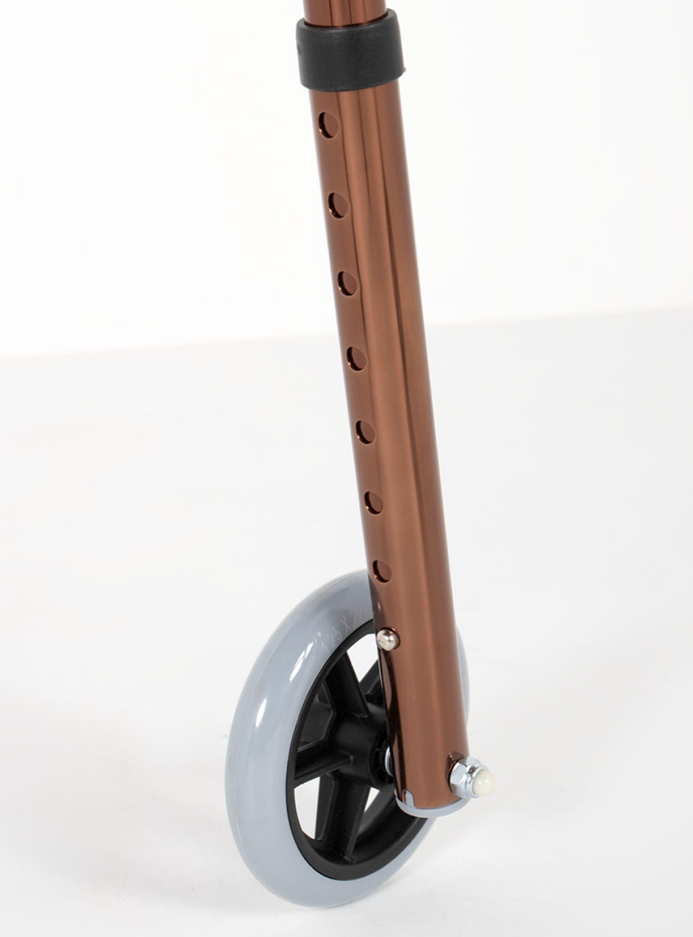 Andador Aluminio Plegable con Apoya Brazos y ruedas-7