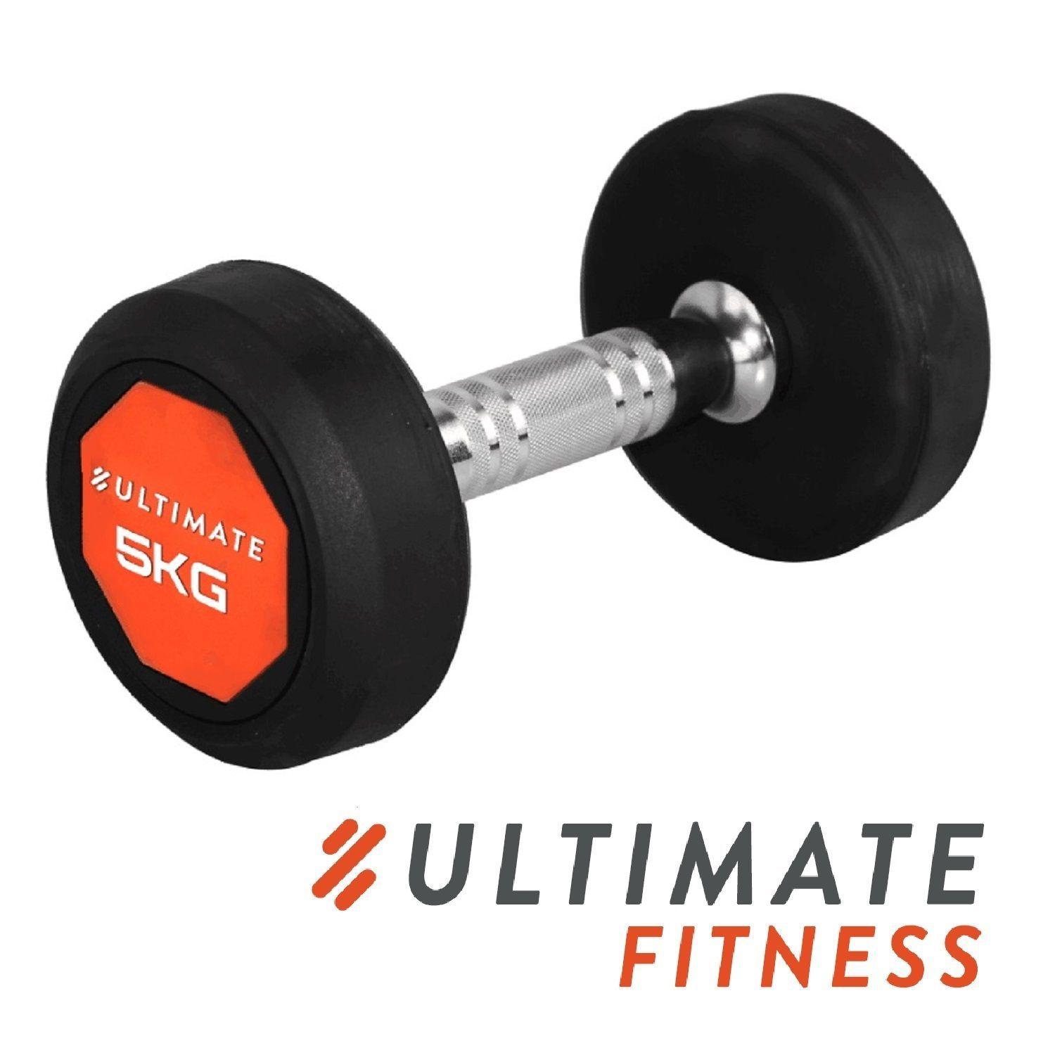 Mancuernas Cromadas Engomadas Pro 5 kg (Par)-1