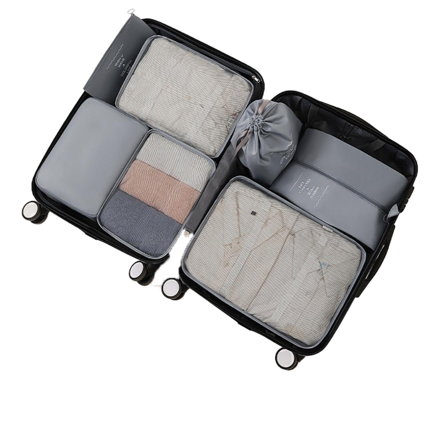 Set de bolsas organizador de viajes - Packing cubes Gris-0