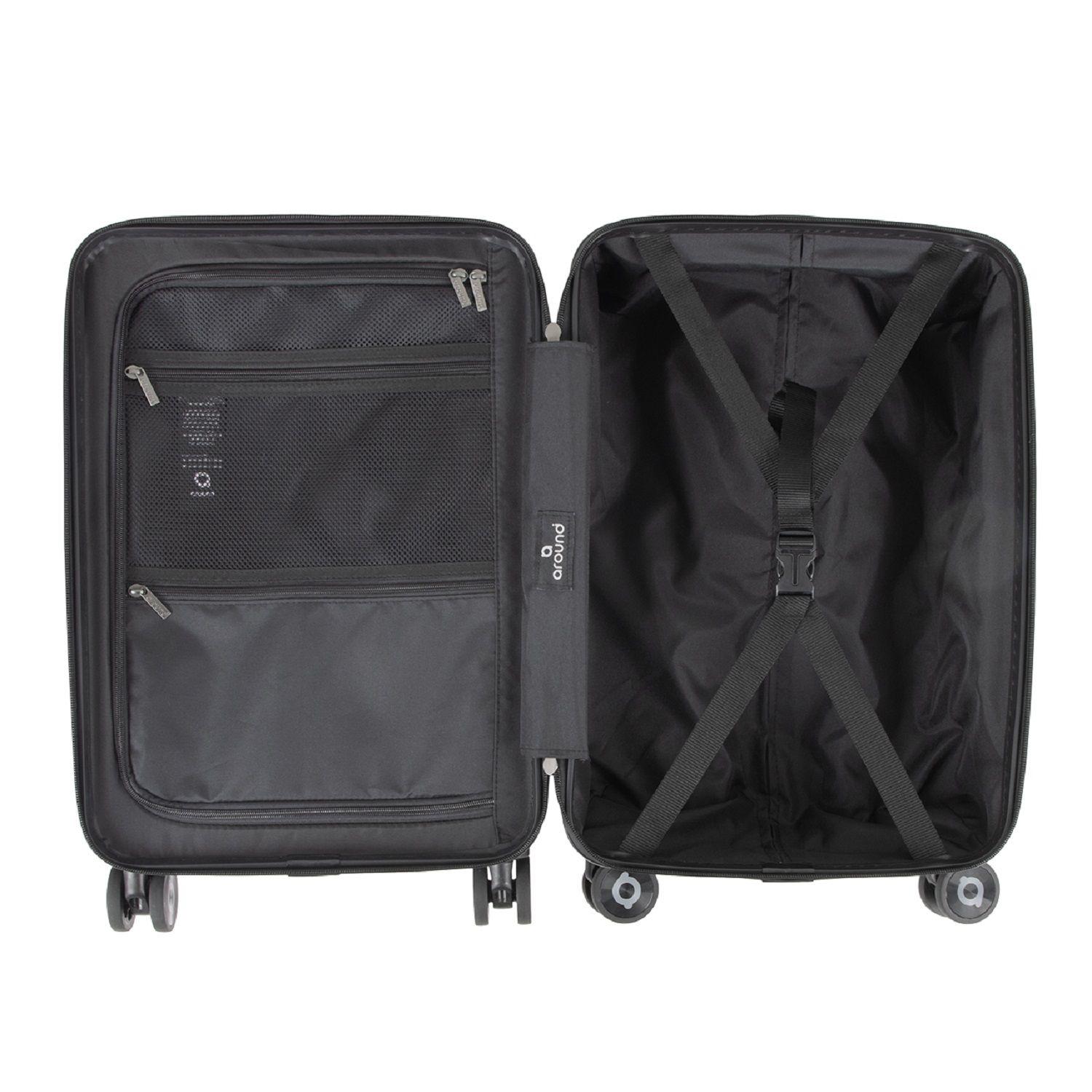 Maletas Atenas Cabina Negro + Extra grande Gris-7