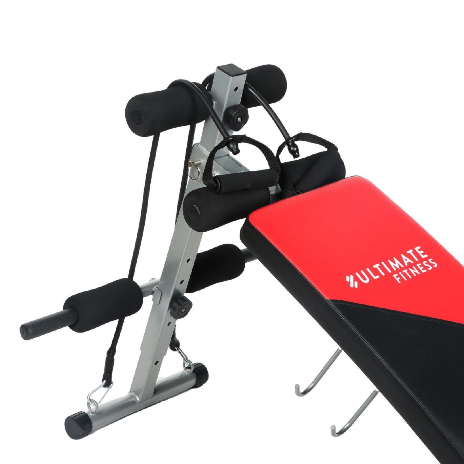 Banca Abdominales Pro Regulable + Bandas de Resistencia-3