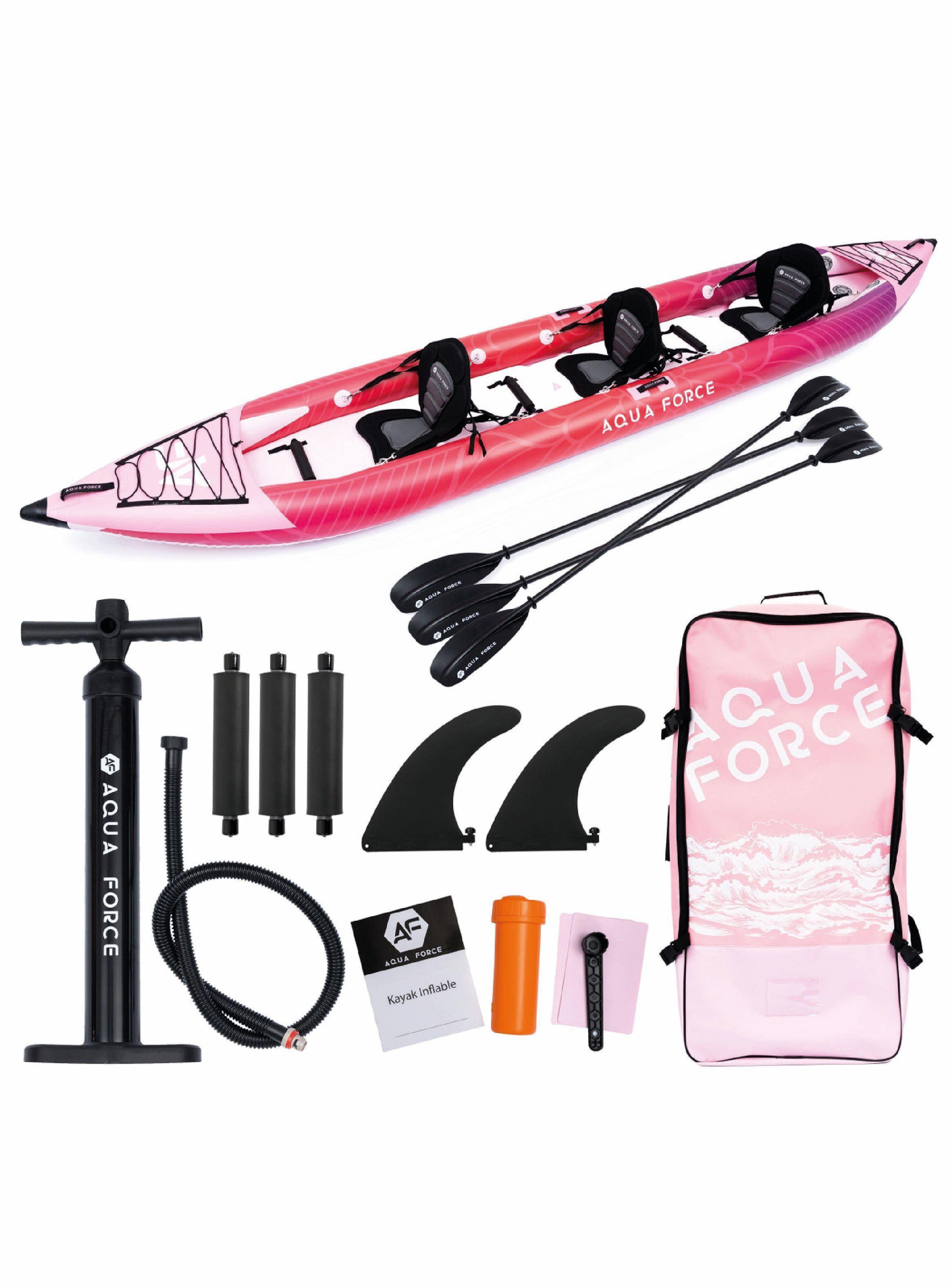 Kayak Inflable Drop Stitch 3 Personas 500cm Aura-7