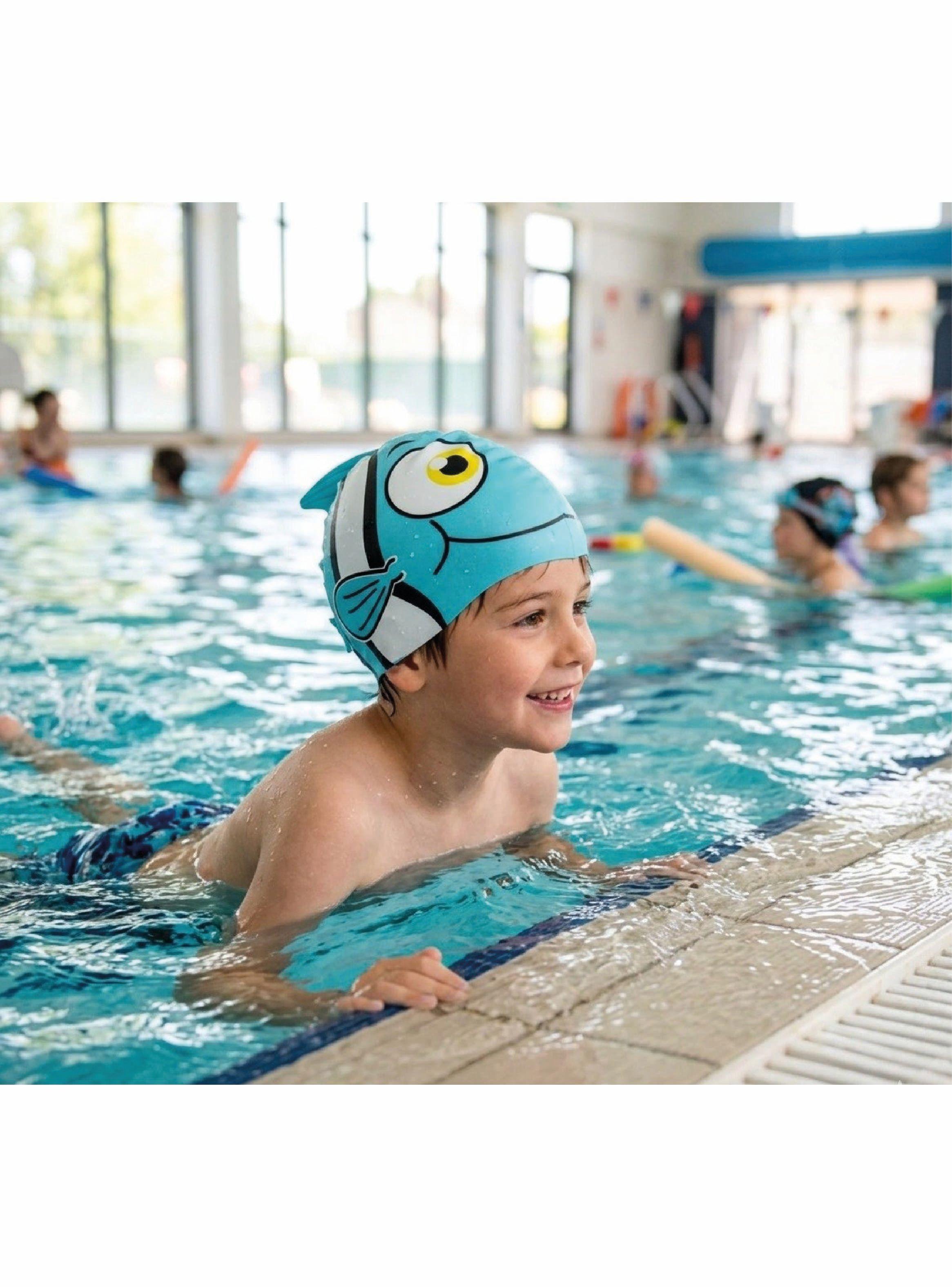 Gorro de natacion para niños - Celeste-2