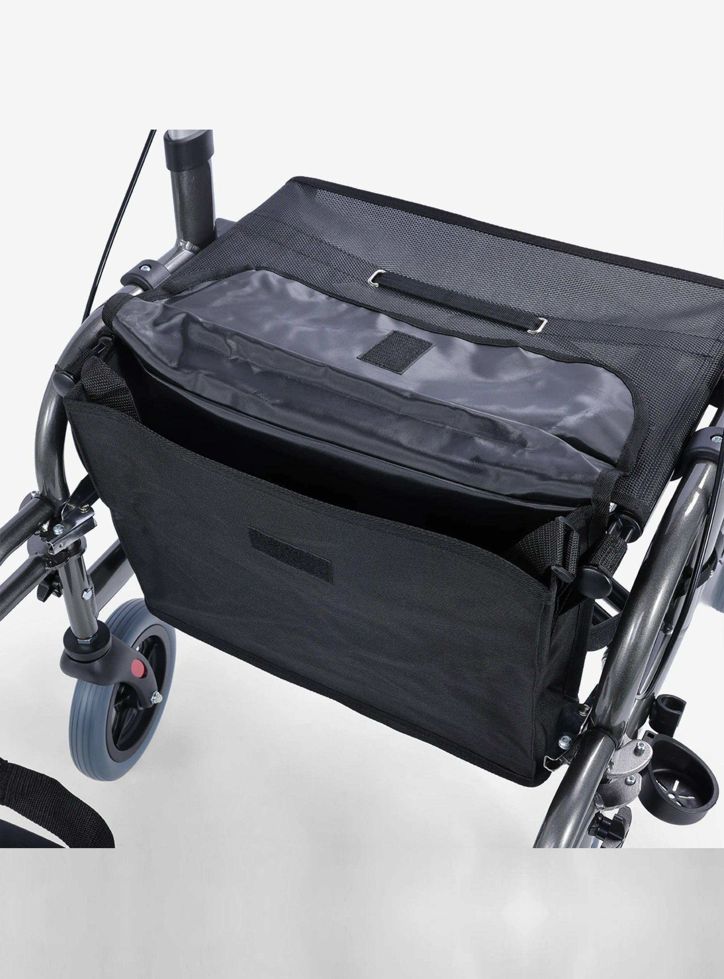 Andador 4 Ruedas Canasto Asiento y Reposapiés Pro-1