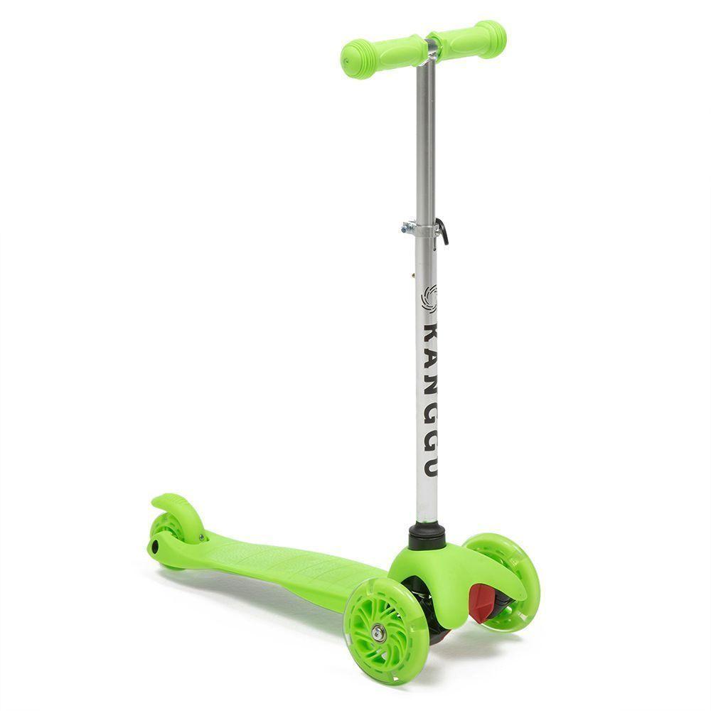 Scooter Monopatín Plegable Luz Led Niño S1 – Verde-0