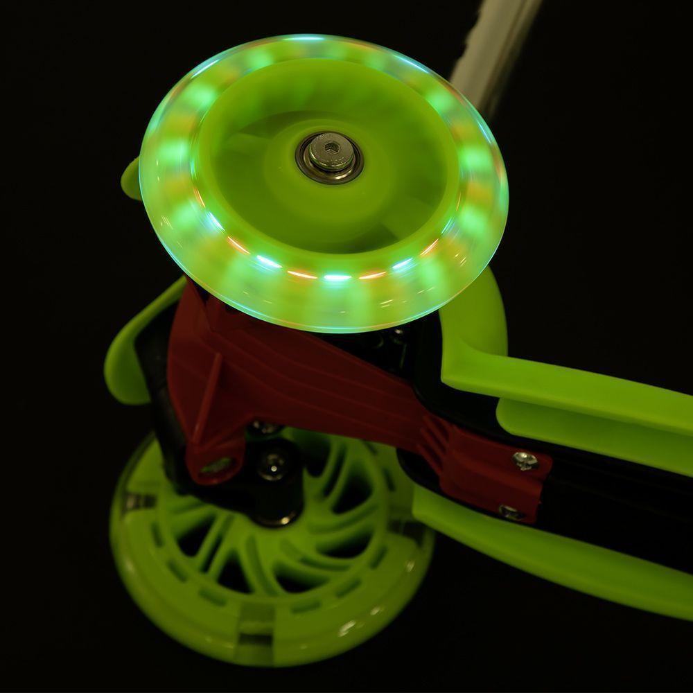 Scooter Monopatín Plegable Luz Led Niño S1 – Verde-4