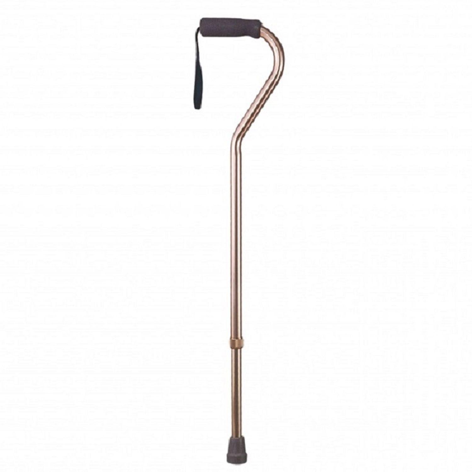 Bastón de Apoyo Mango Curvo Bronce con Lazo-1
