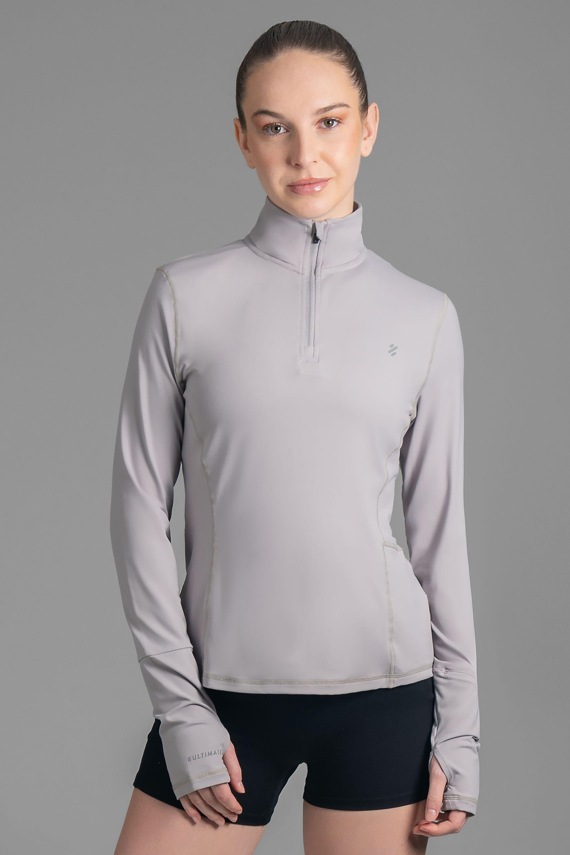 Ultimate Midi Zipper Sport Mujer Cool Gray-0